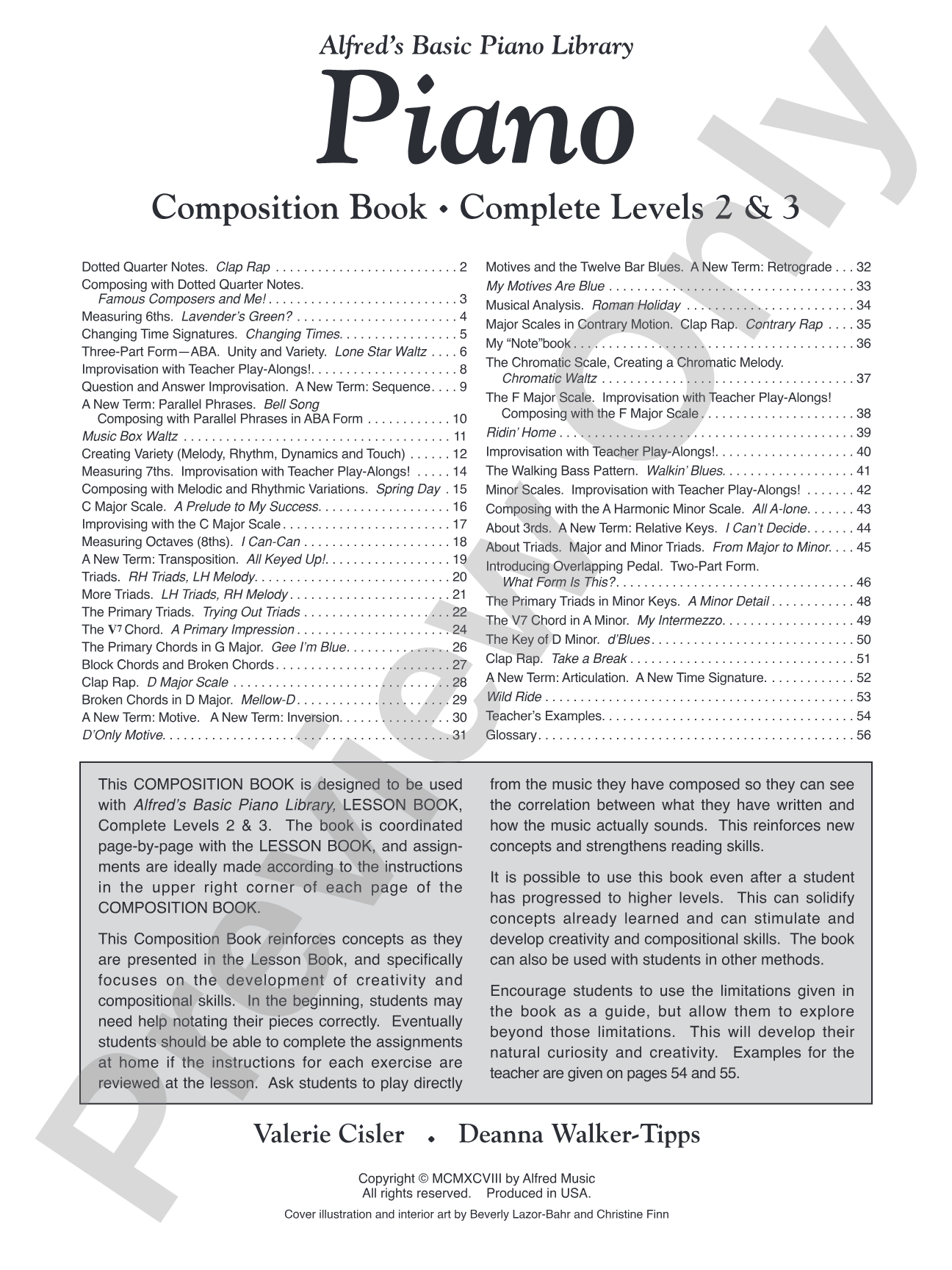 Alfred's Basic Piano Library: Composition Book Complete 2 & 3: For the Later Beginner: Piano