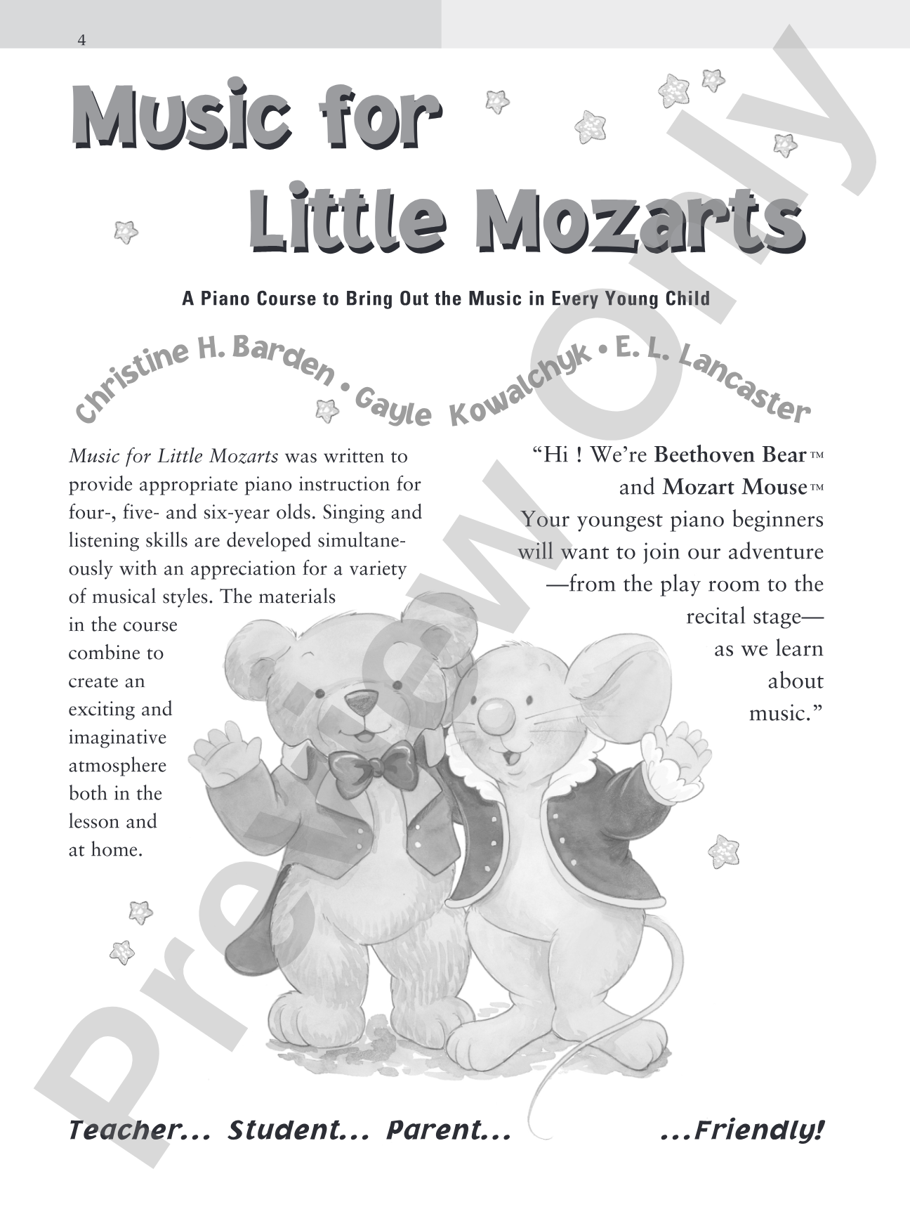 Music for Little Mozarts: Teacher's Handbook for Books 1 & 2: A Piano Course to Bring Out the Music in Every Young Child: Piano