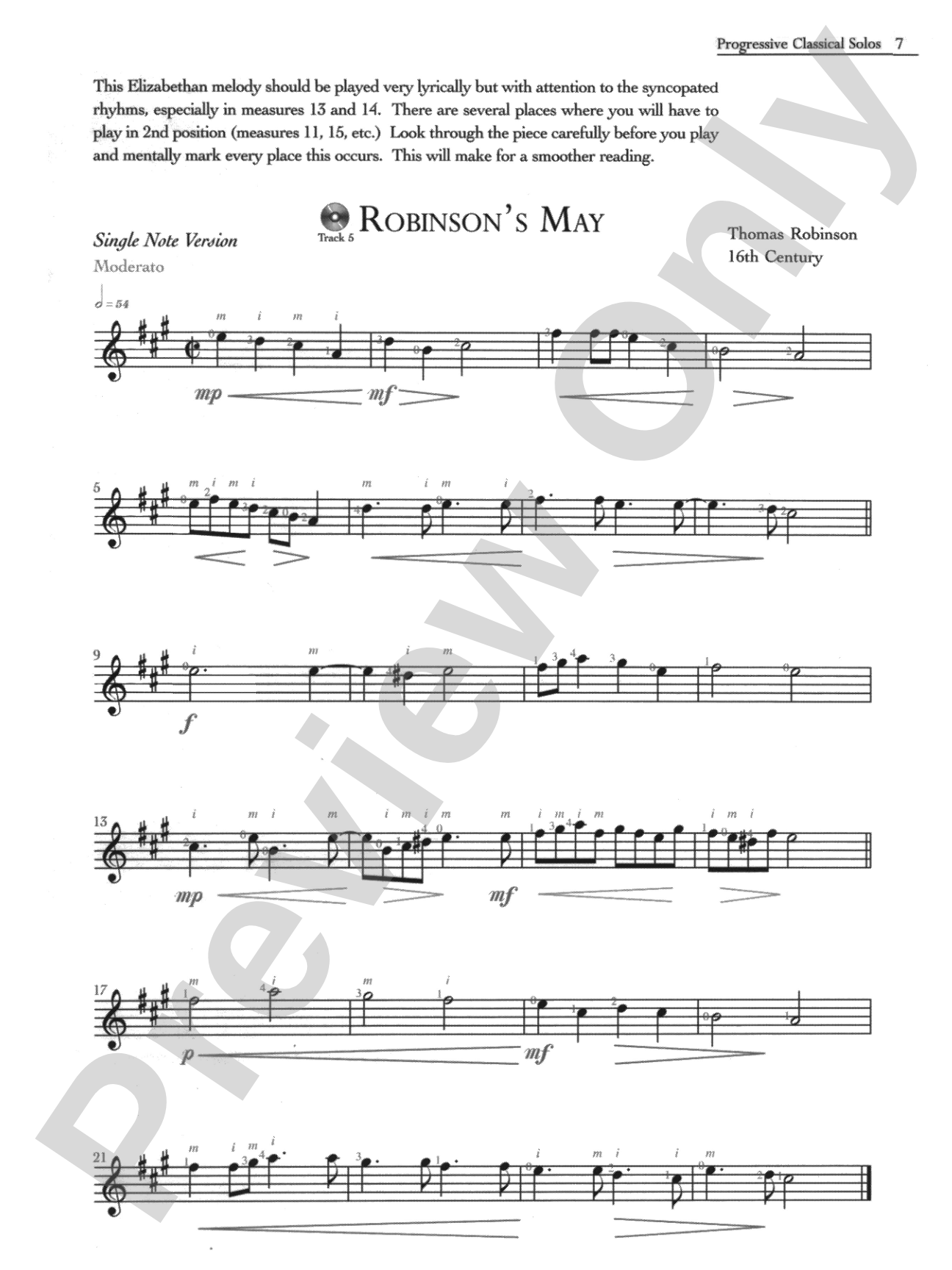 Progressive Classical Solos: Renaissance to Romantic Works for Classical Guitar