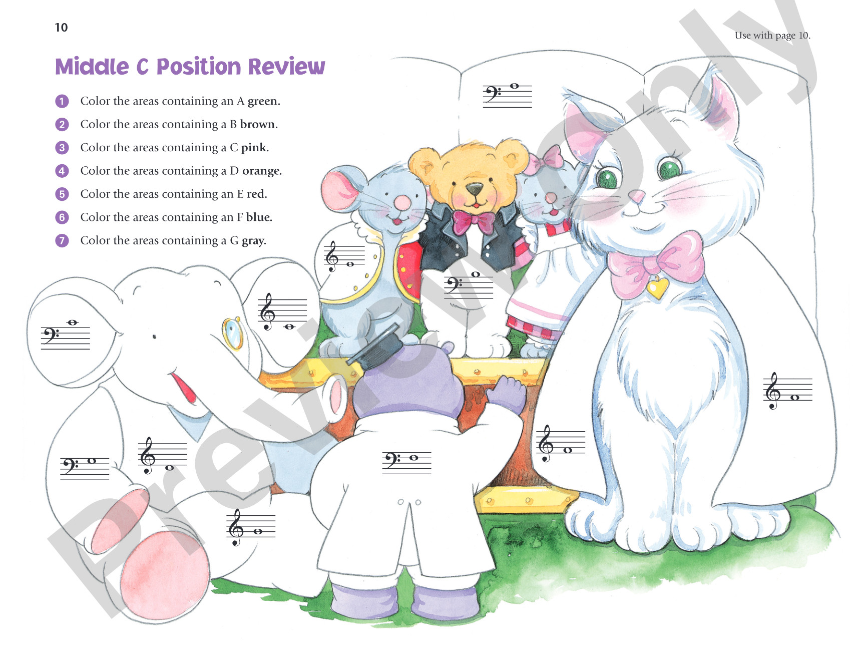 Music for Little Mozarts: Music Workbook 4: Coloring and Ear Training Activities to Bring Out the Music in Every Young Child: Piano
