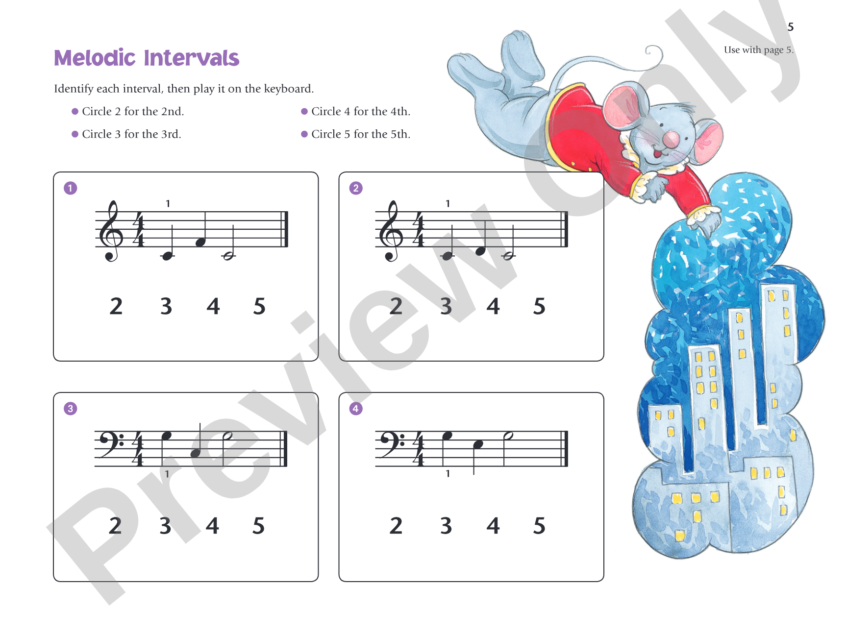 Music for Little Mozarts: Music Workbook 4: Coloring and Ear Training Activities to Bring Out the Music in Every Young Child: Piano