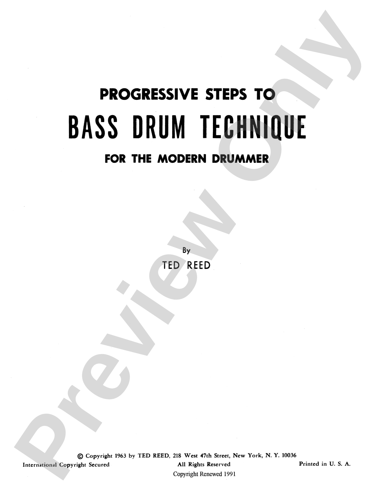 Progressive Steps to Bass Drum Technique for the Modern Drummer