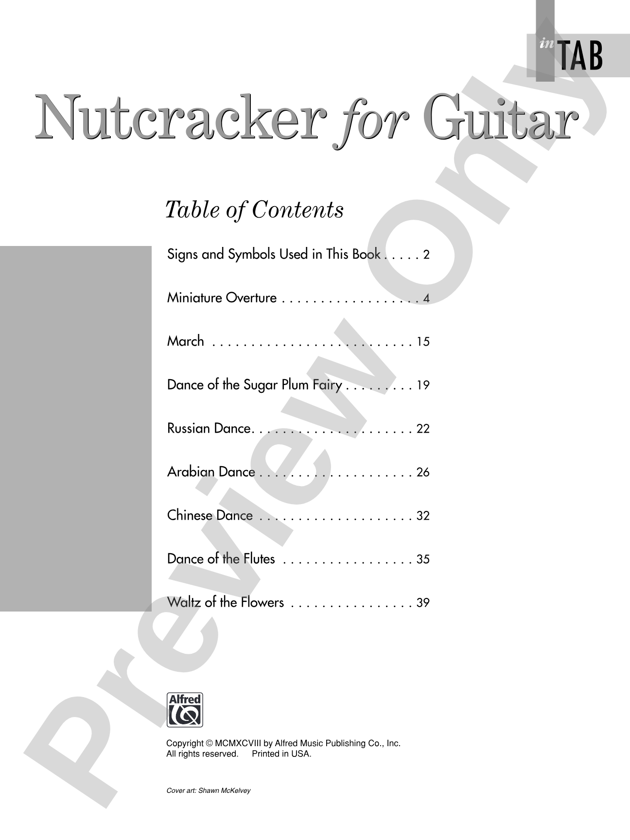 Nutcracker for Guitar: In TAB: Intermediate Solo Arrangements of the Complete Suite