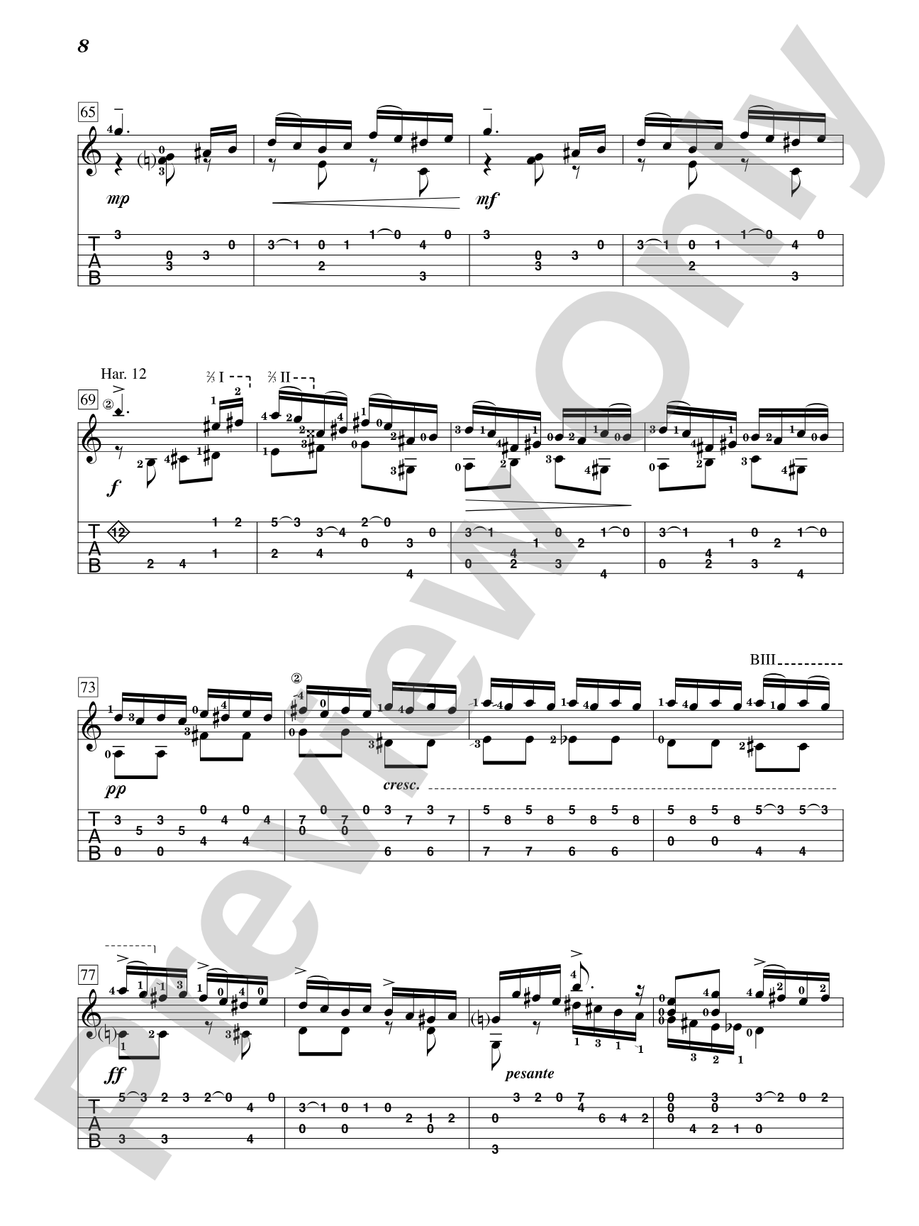 Nutcracker for Guitar: In TAB: Intermediate Solo Arrangements of the Complete Suite