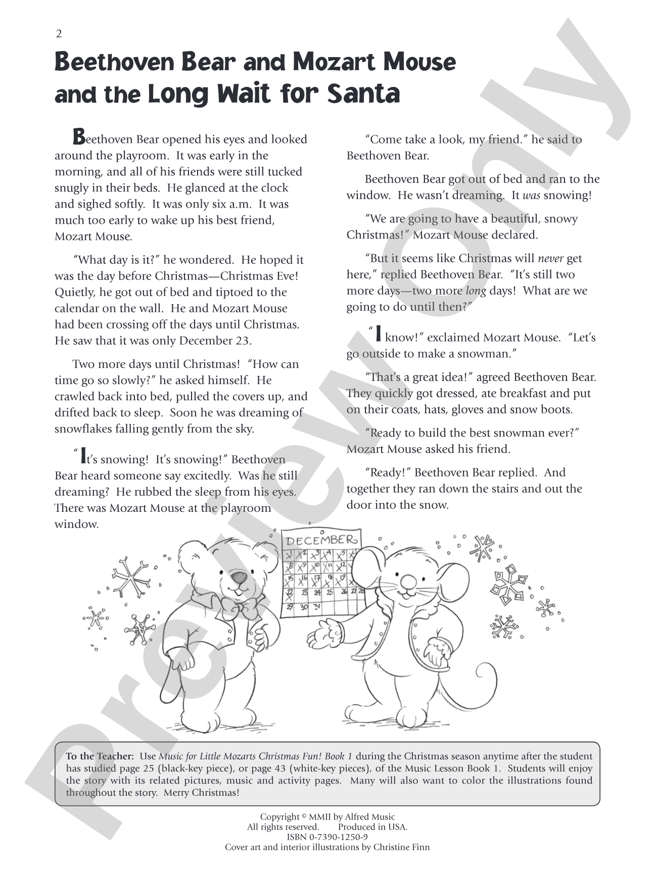 Music for Little Mozarts: Christmas Fun! Book 1: A Christmas Story with Performance Music and Related Music Activity Pages: Piano