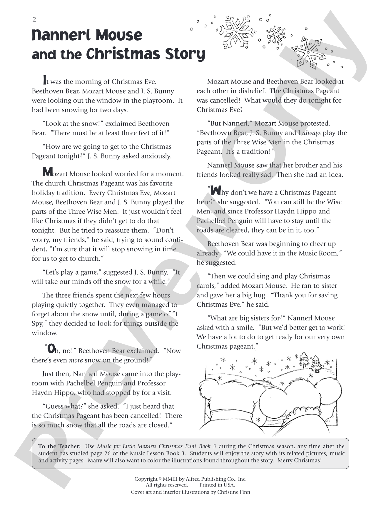 Music for Little Mozarts: Christmas Fun! Book 3: A Christmas Story with Performance Music and Related Music Activity Pages: Piano