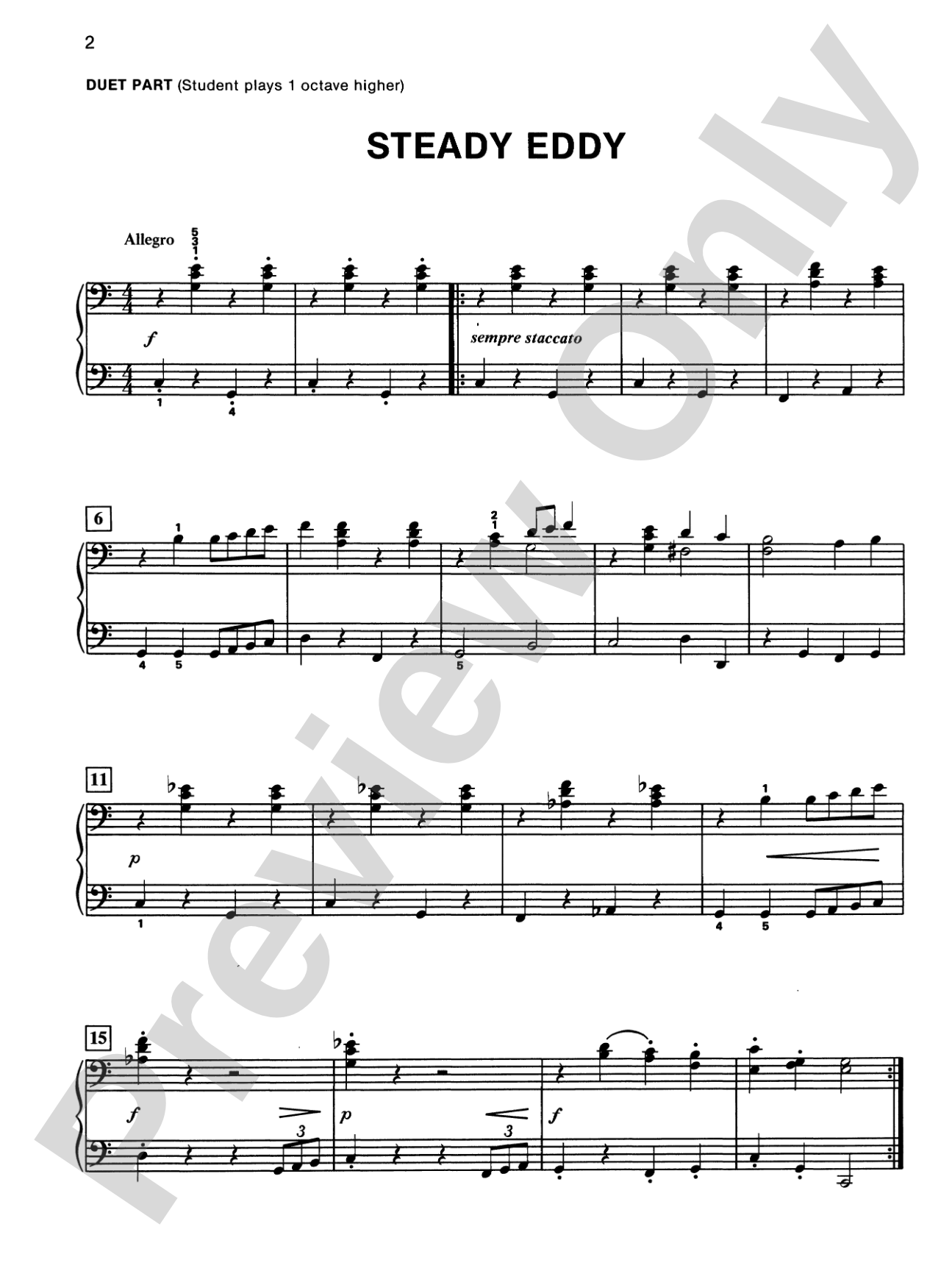 Alfred's Basic Piano Library: Duet Book 2: Piano