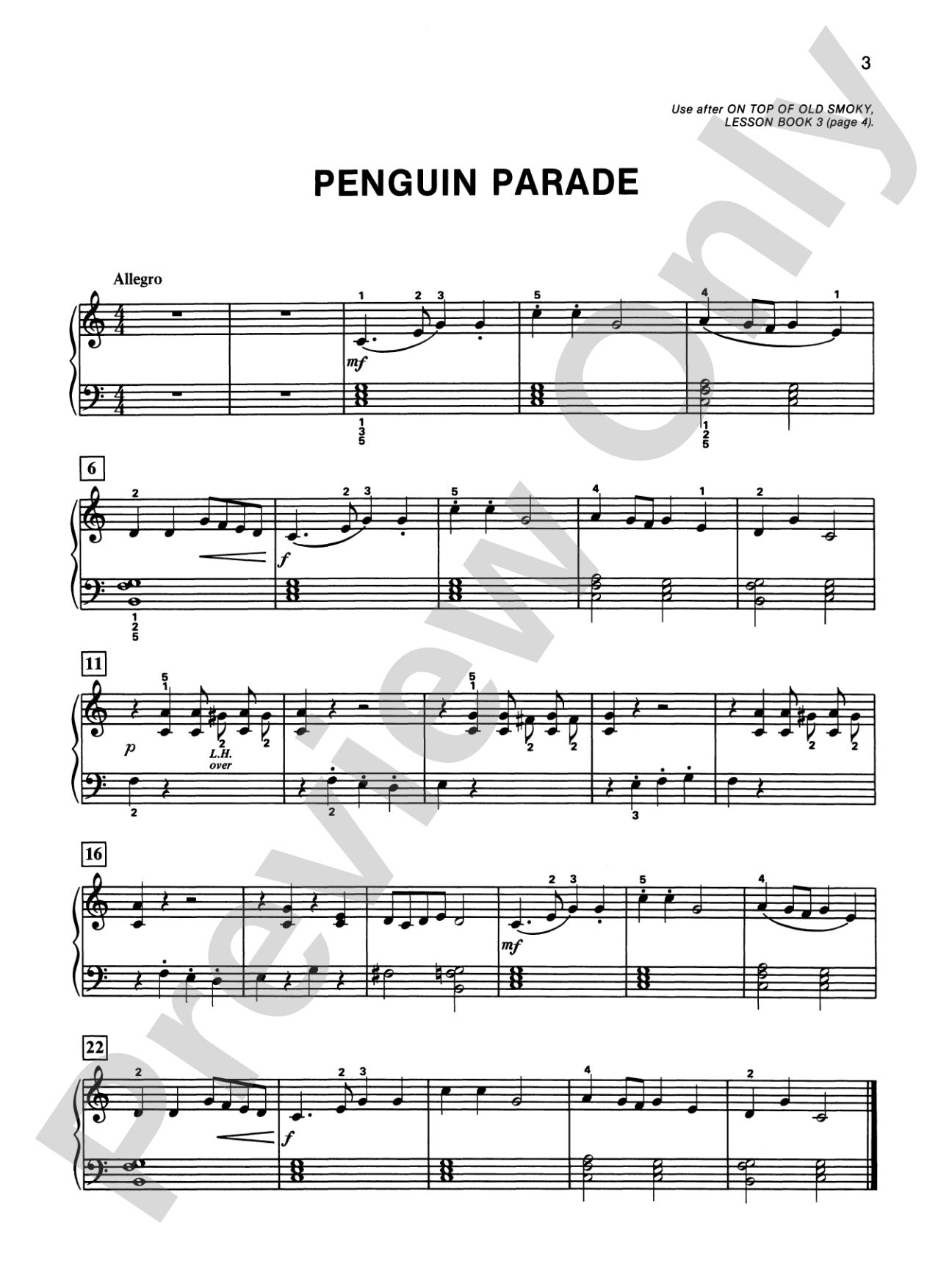 Alfred's Basic Piano Library: Duet Book 3: Piano
