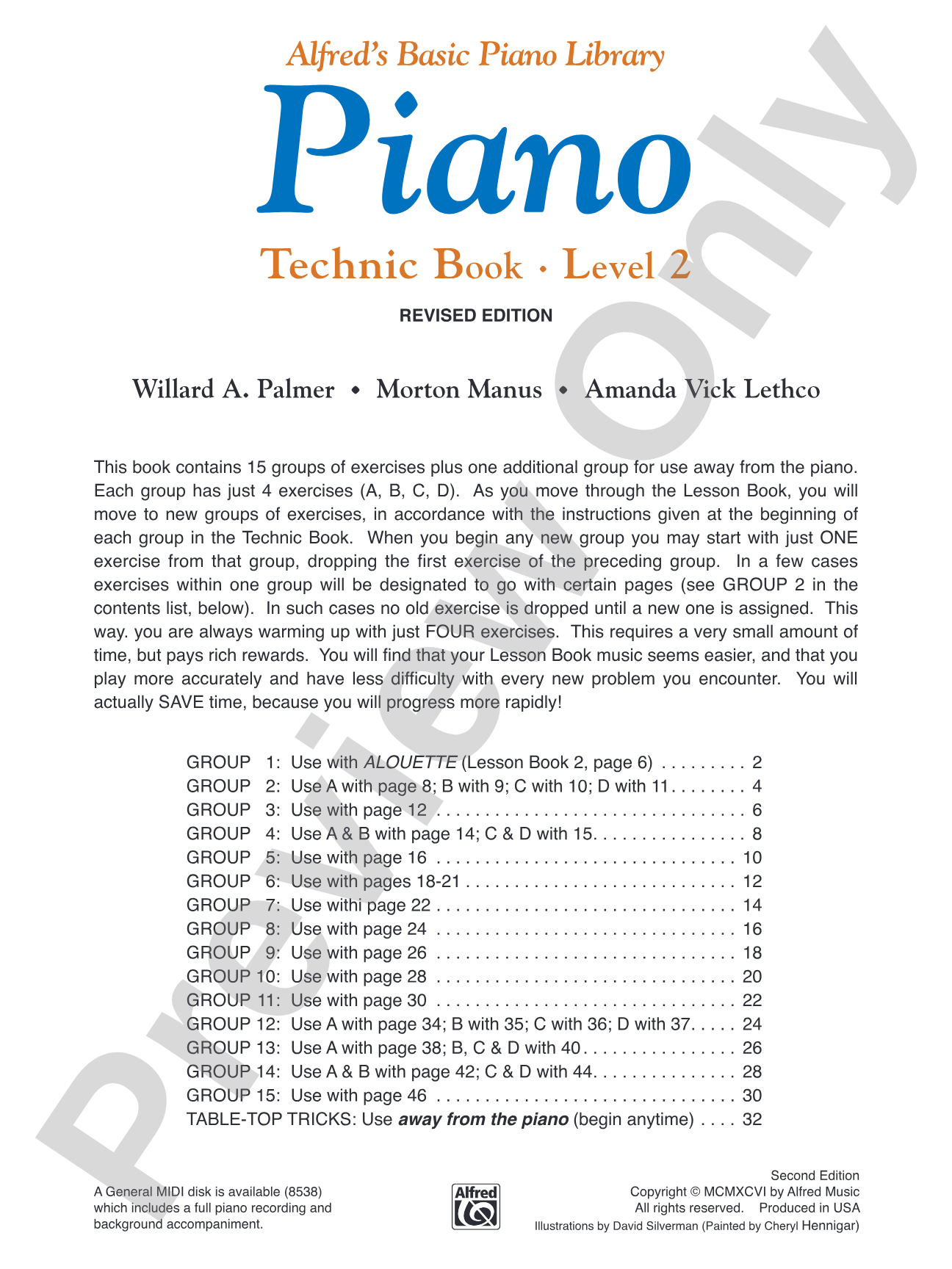 Alfred's Basic Piano Library: Technic Book 2: Piano