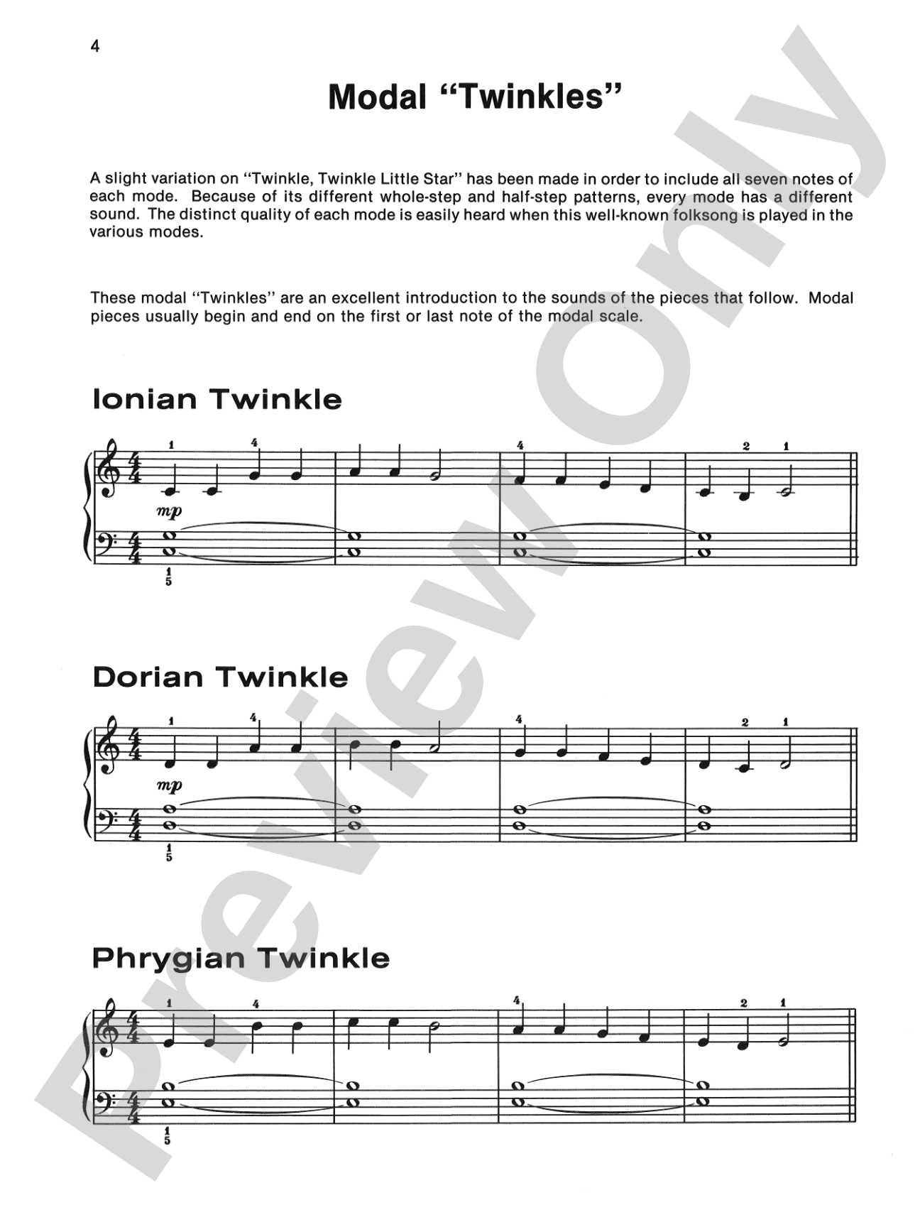Alfred's Basic Piano Library: Fun with Modes: Piano