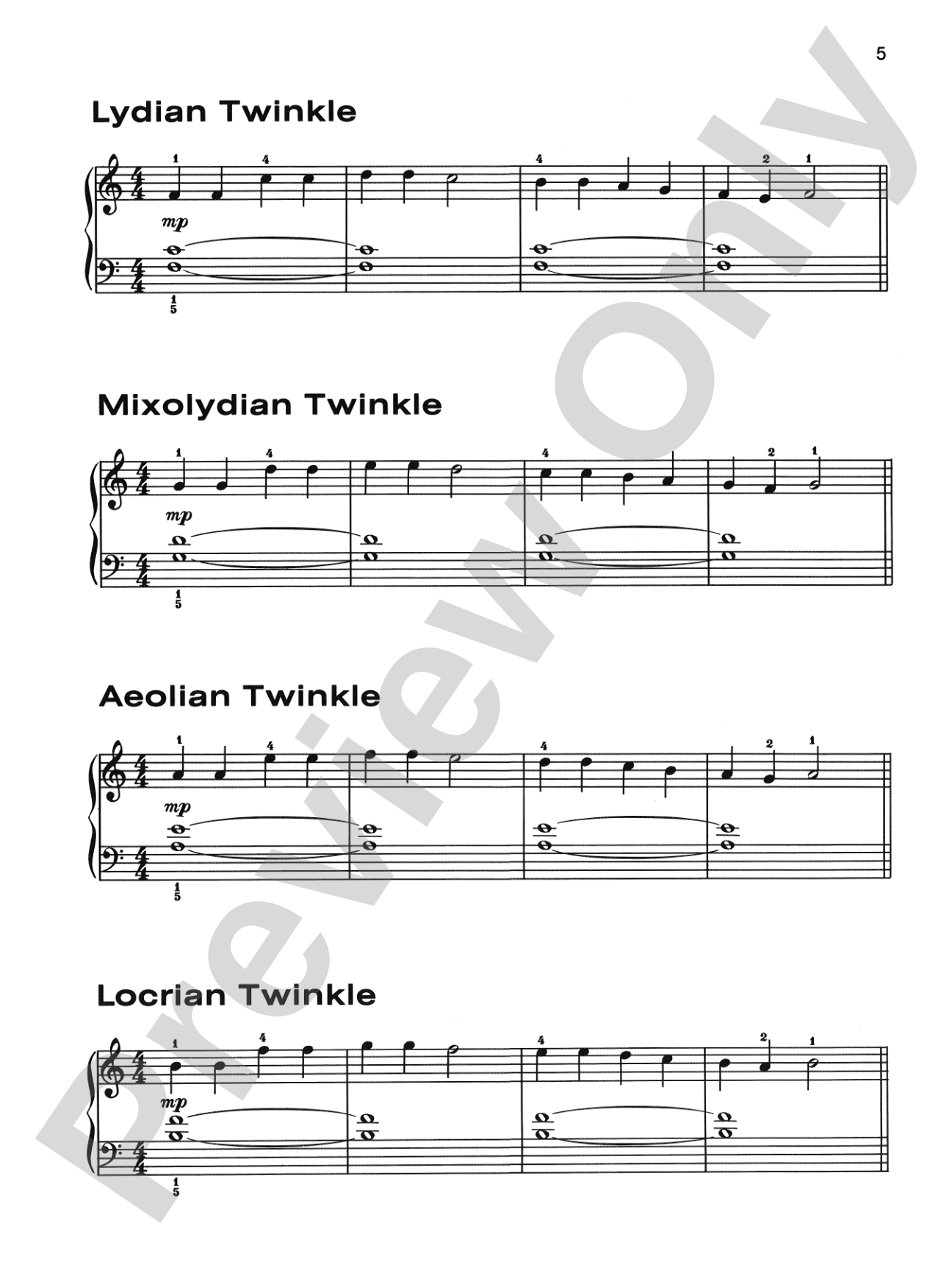 Alfred's Basic Piano Library: Fun with Modes: Piano