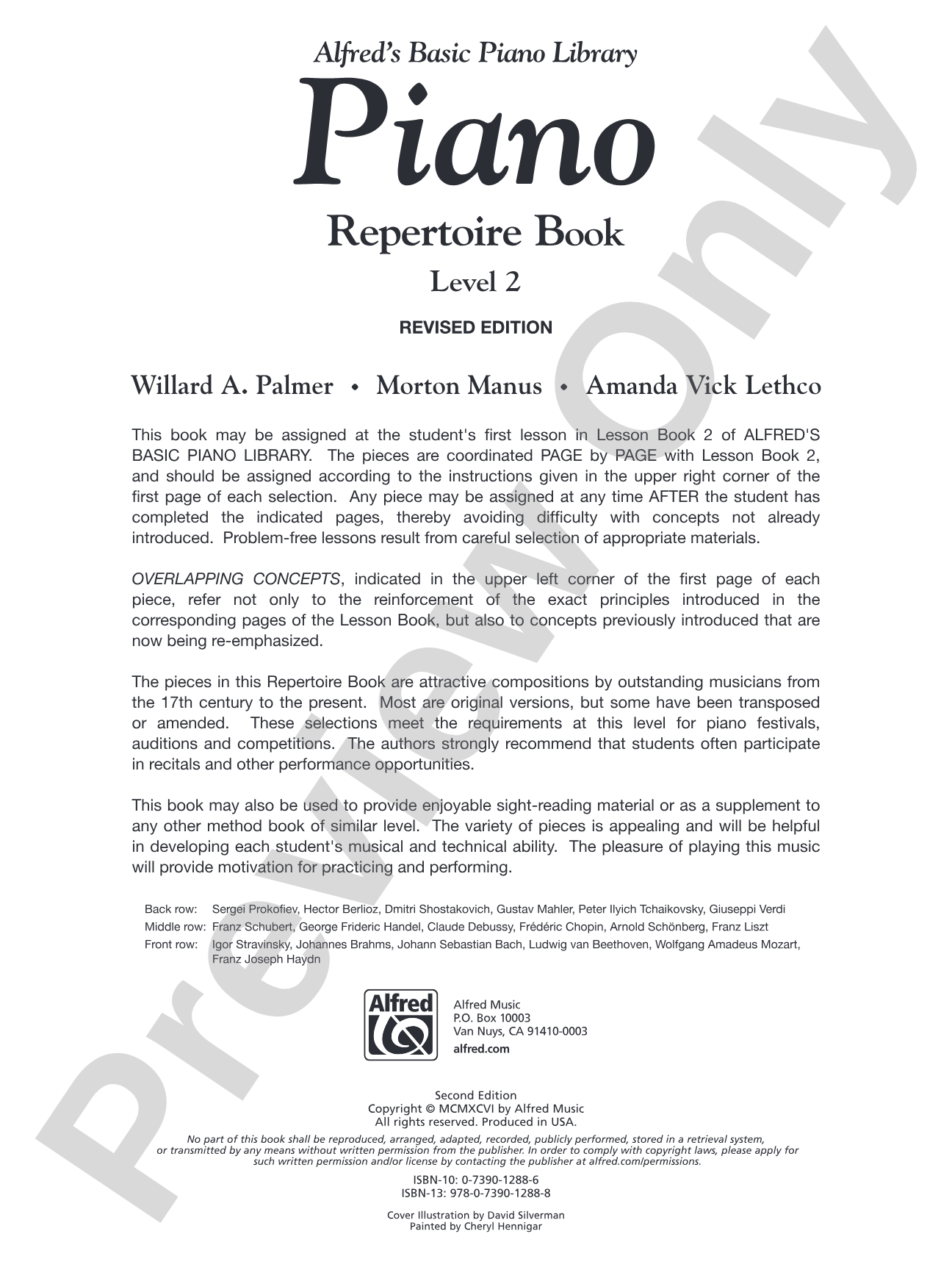 Alfred's Basic Piano Library: Repertoire Book 2: Piano
