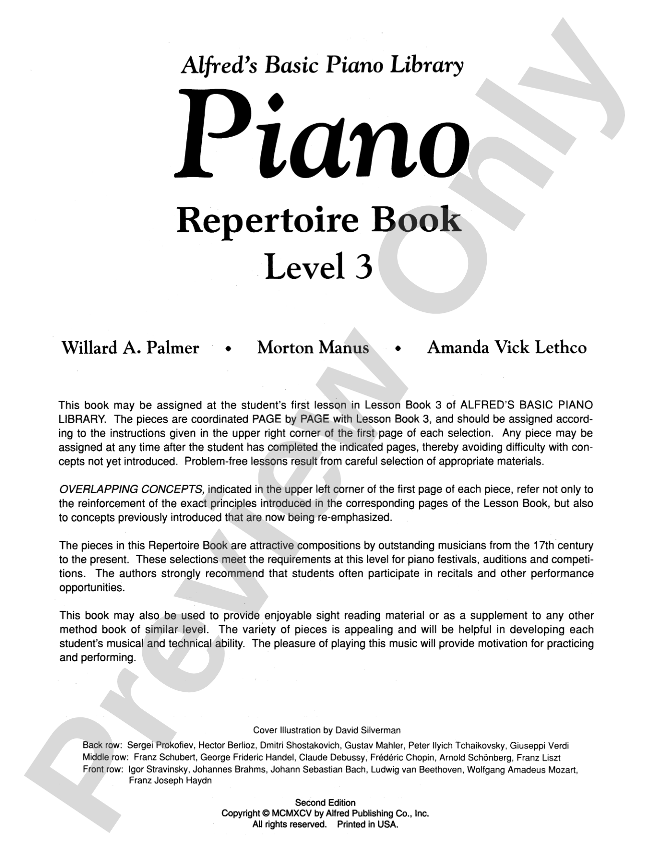 Alfred's Basic Piano Library: Repertoire Book 3: Piano
