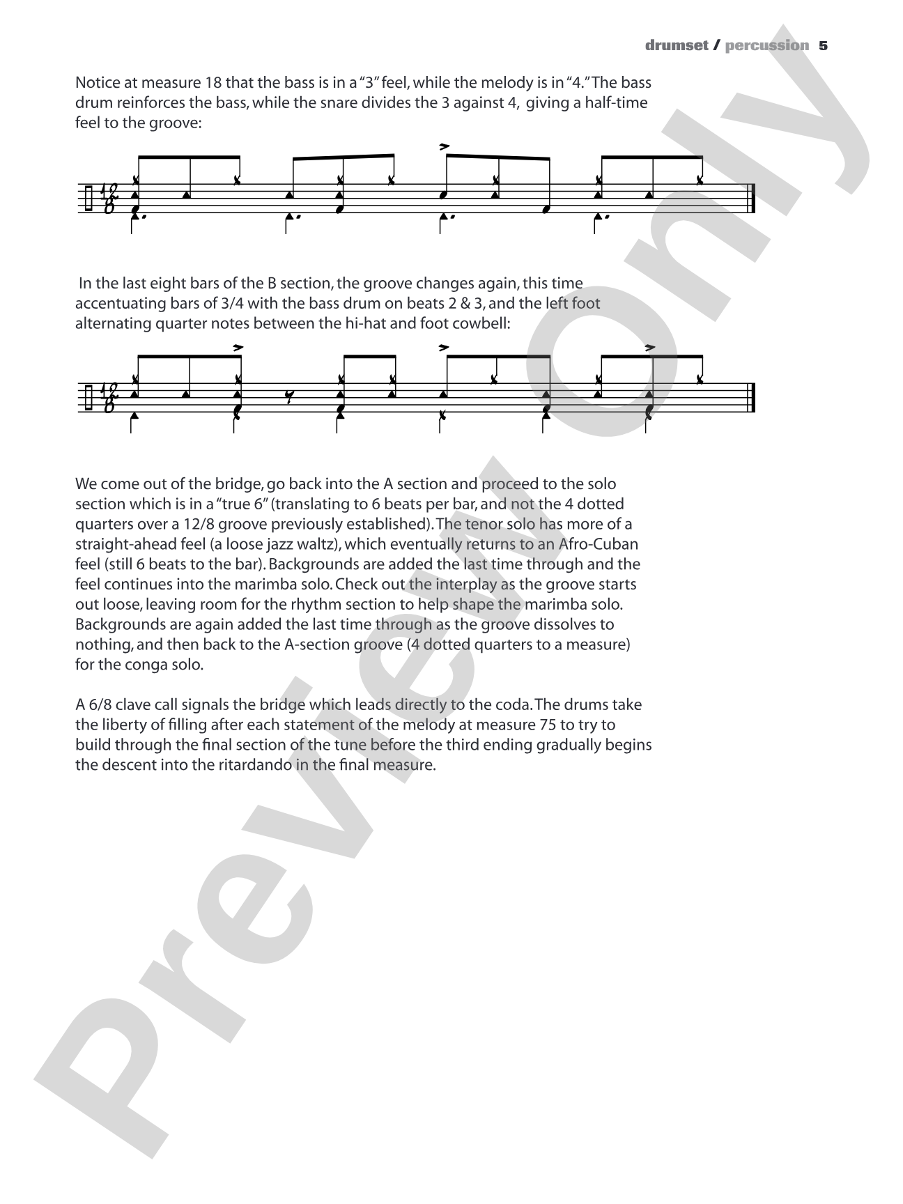 Afro-Cuban Big Band Play-Along for Drumset/Percussion