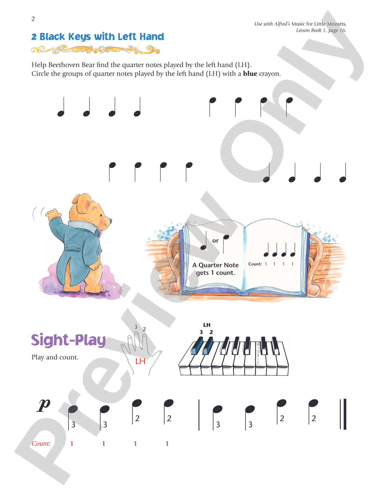 Music for Little Mozarts: Notespeller & Sight-Play Book 1: Written Activities and Playing Examples to Reinforce Note-Reading: Piano