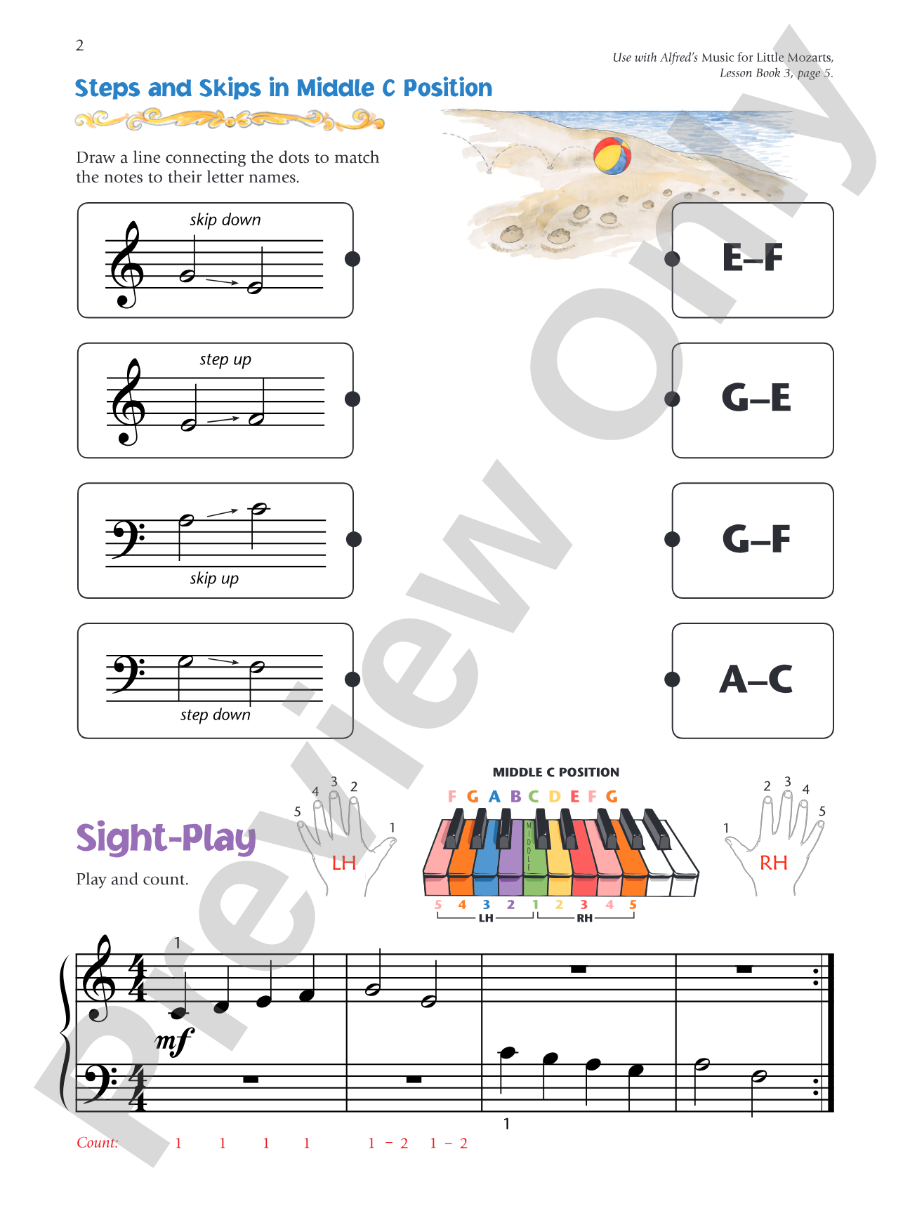 Music for Little Mozarts: Notespeller & Sight-Play Book 3: Written Activities and Playing Examples to Reinforce Note-Reading: Piano