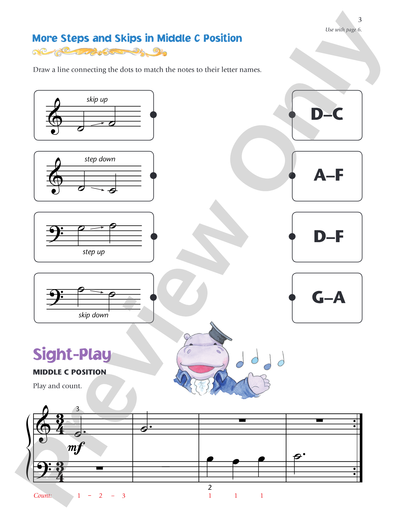 Music for Little Mozarts: Notespeller & Sight-Play Book 3: Written Activities and Playing Examples to Reinforce Note-Reading: Piano
