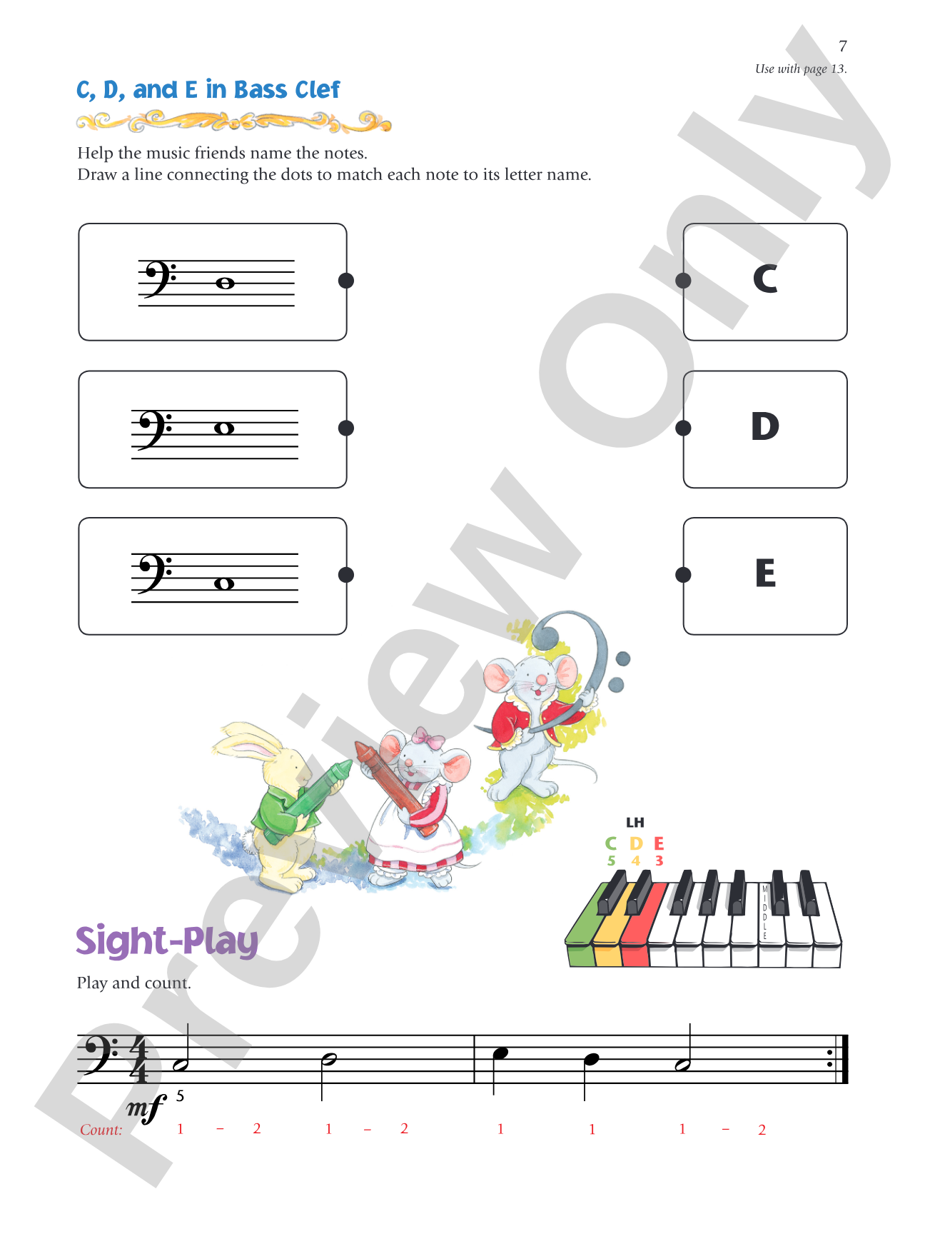Music for Little Mozarts: Notespeller & Sight-Play Book 3: Written Activities and Playing Examples to Reinforce Note-Reading: Piano