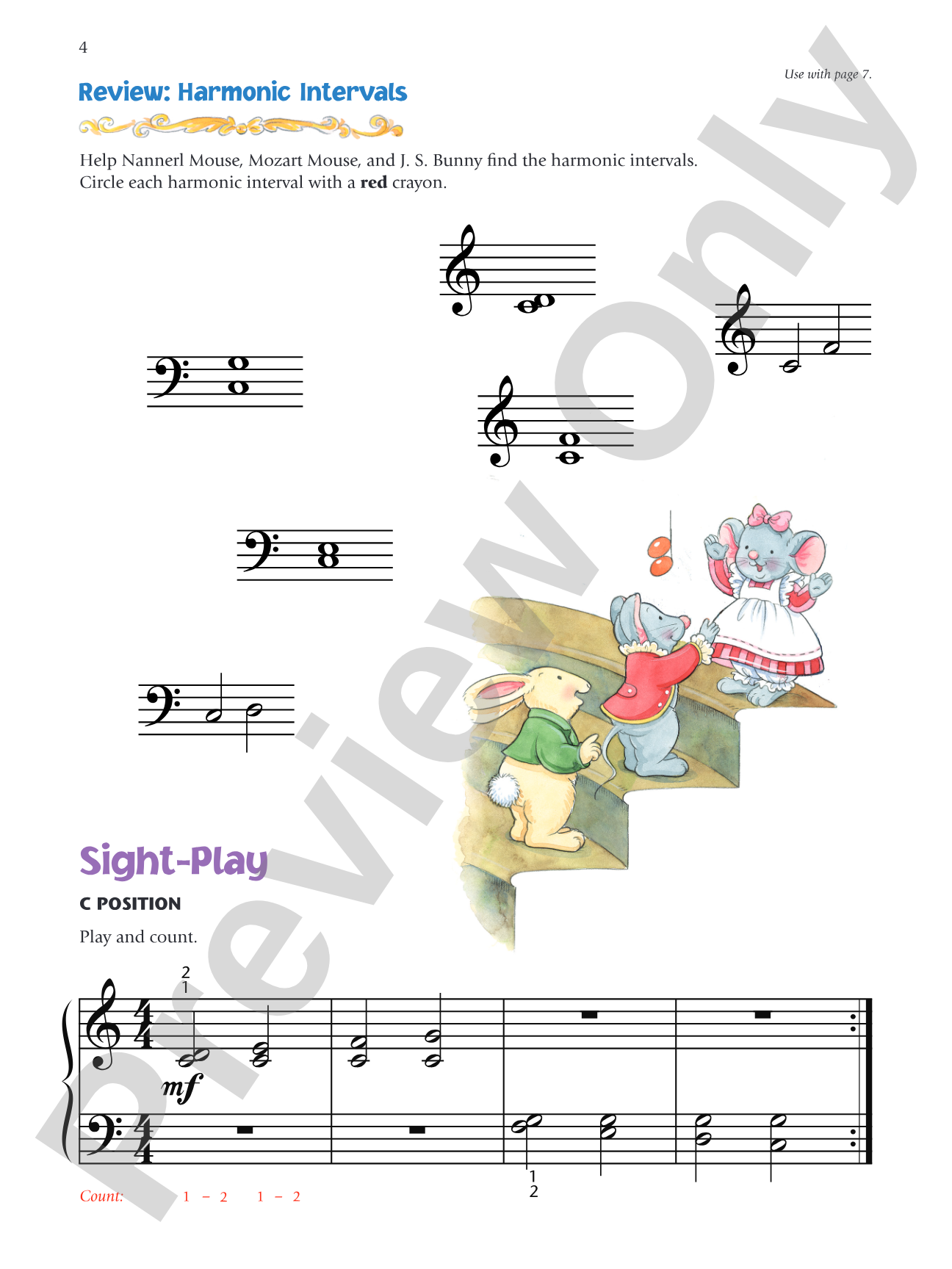 Music for Little Mozarts: Notespeller & Sight-Play Book 4: Written Activities and Playing Examples to Reinforce Note-Reading: Piano
