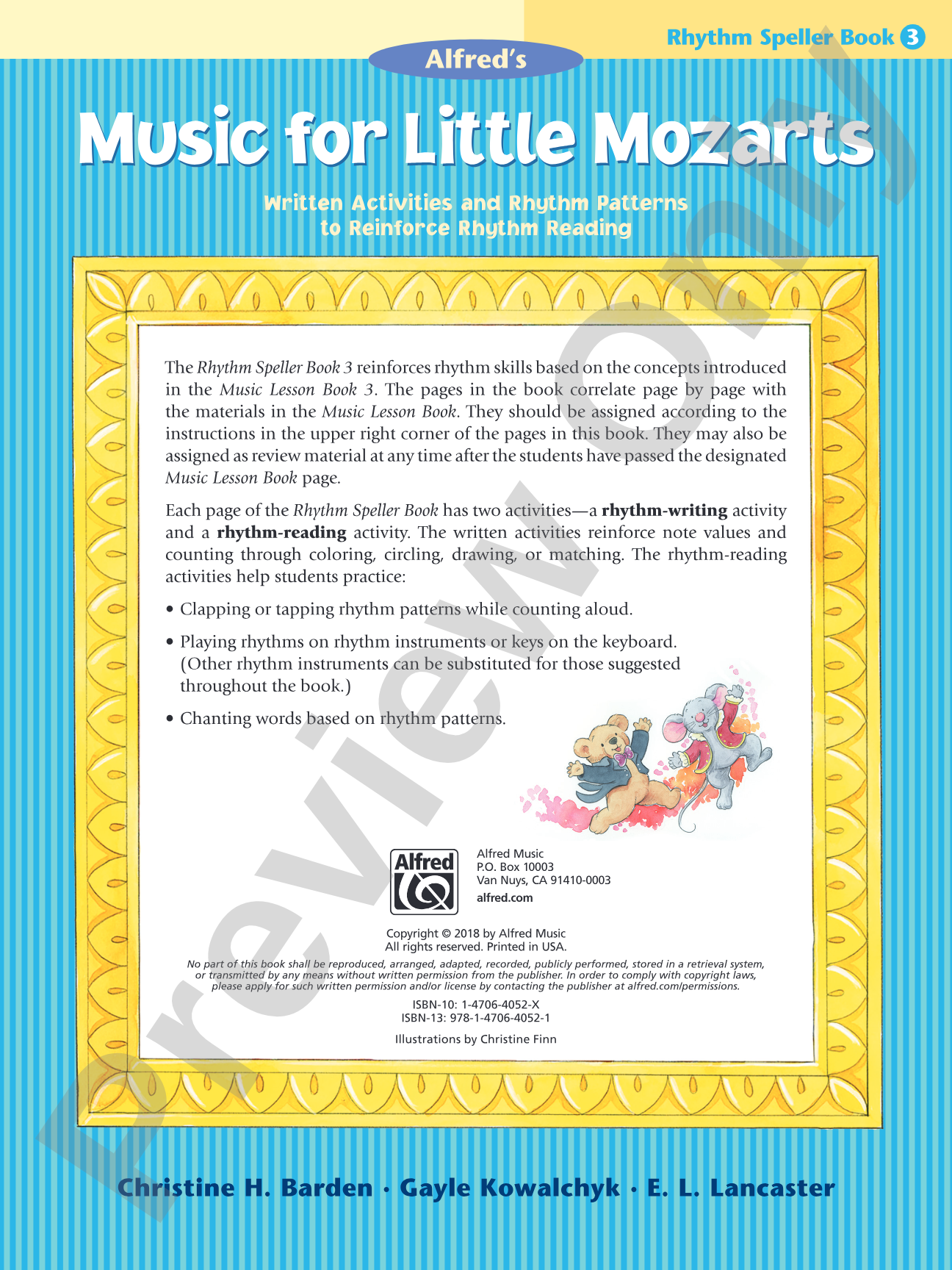 Music for Little Mozarts: Rhythm Speller, Book 3: Written Activities and Rhythm Patterns to Reinforce Rhythm Reading: Piano