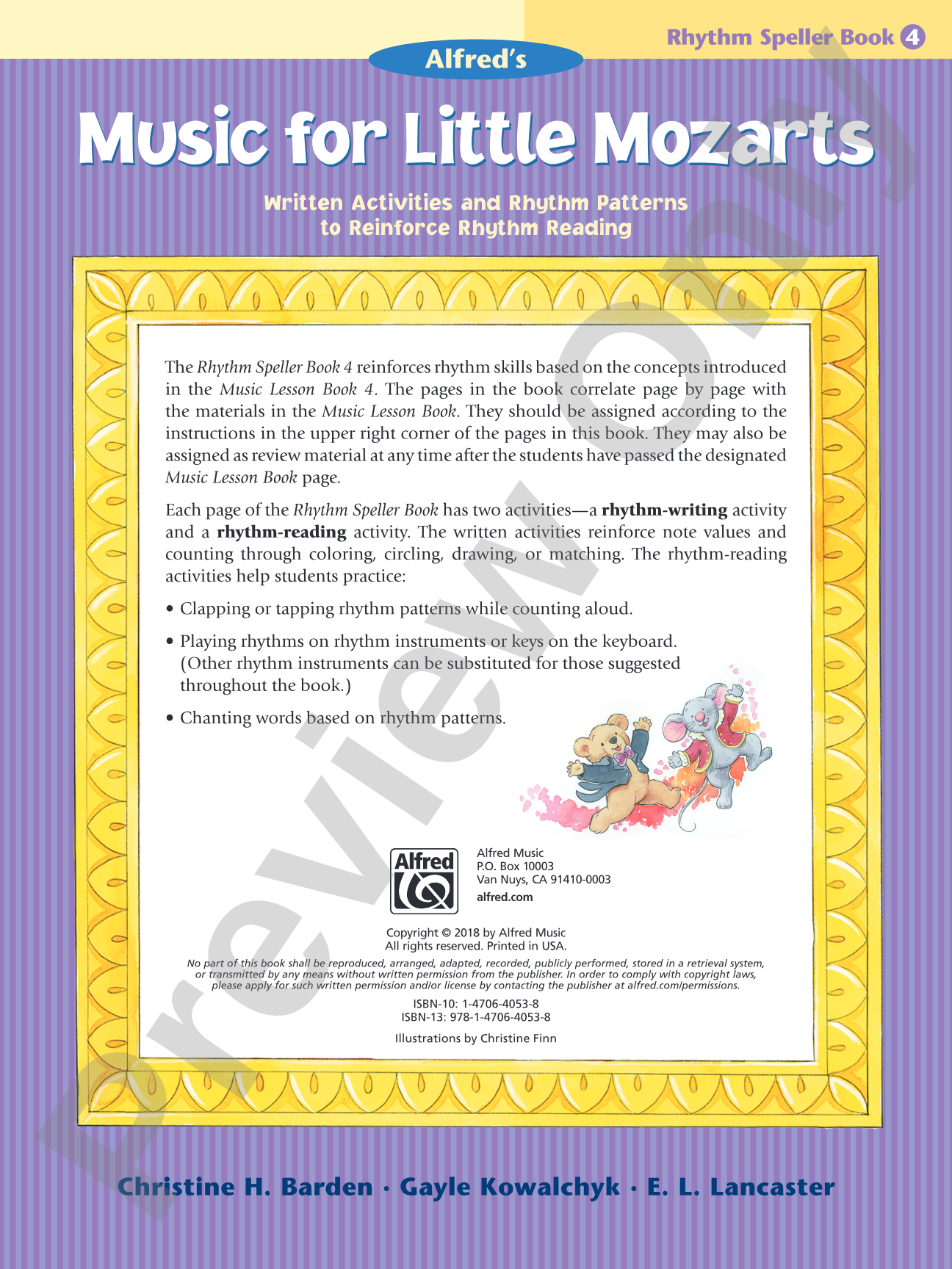 Music for Little Mozarts: Rhythm Speller, Book 4: Written Activities and Rhythm Patterns to Reinforce Rhythm Reading: Piano