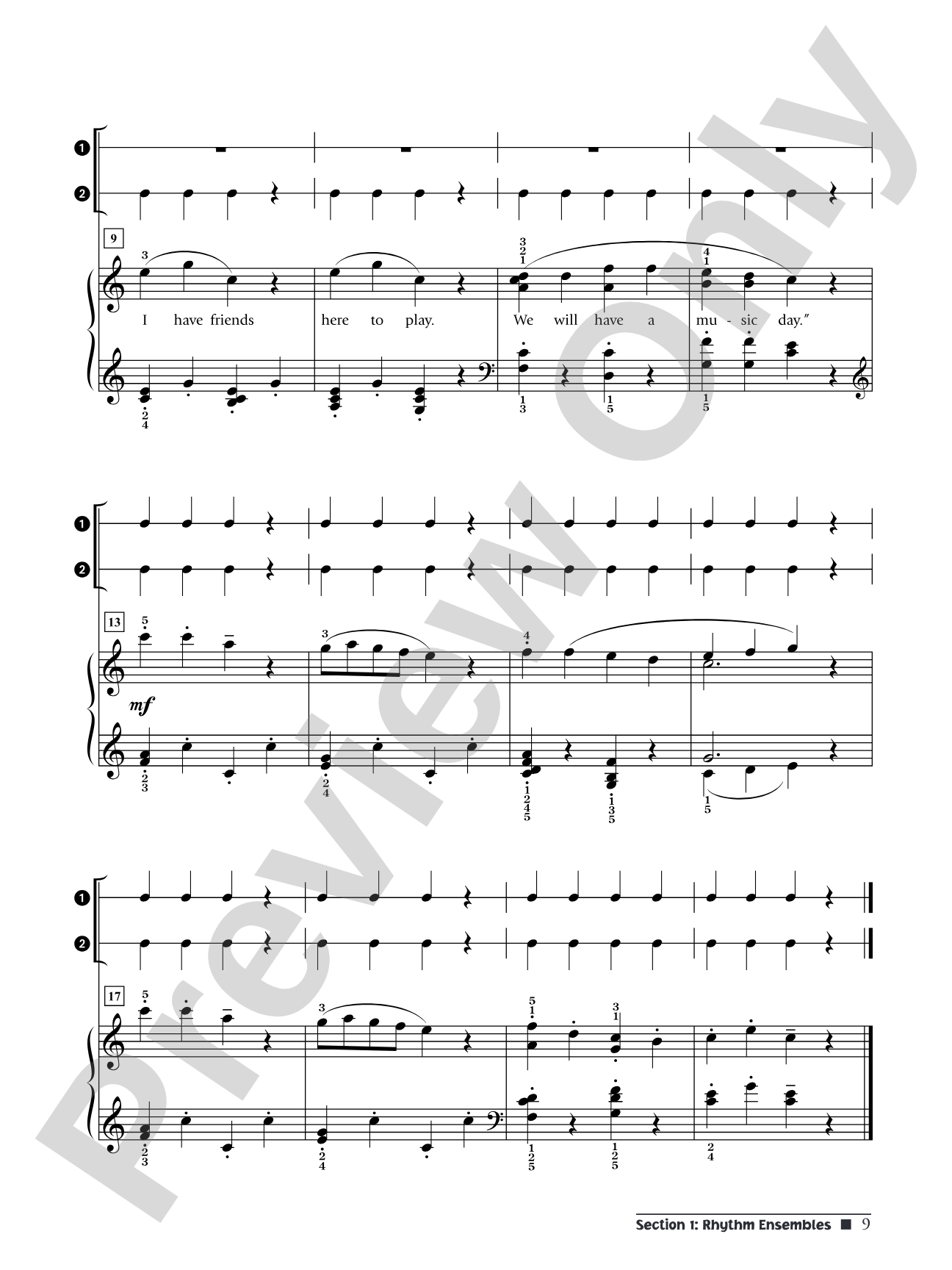Music for Little Mozarts: Rhythm Ensembles & Teaching Activities: Performance Ensembles and Strategies to Reinforce Musical Concepts: Piano