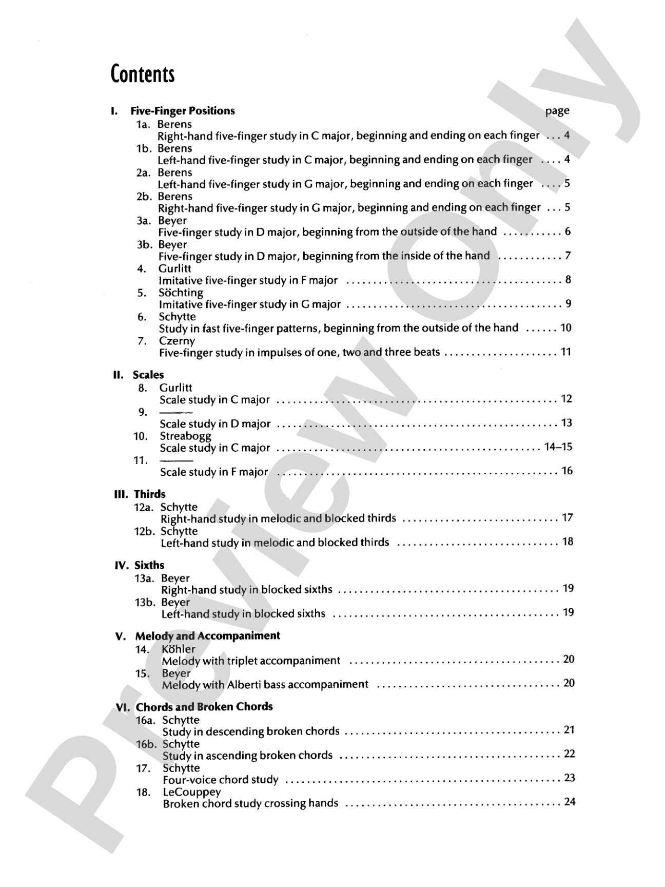 Piano Etudes for the Development of Musical Fingers, Book 1: Piano