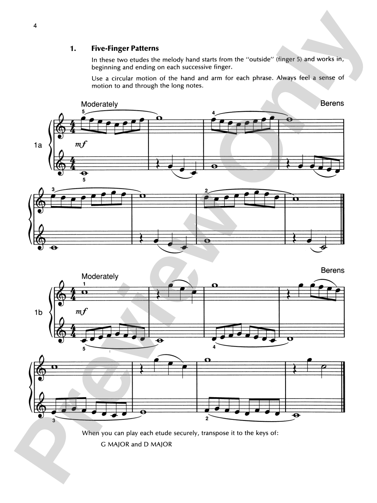 Piano Etudes for the Development of Musical Fingers, Book 1: Piano