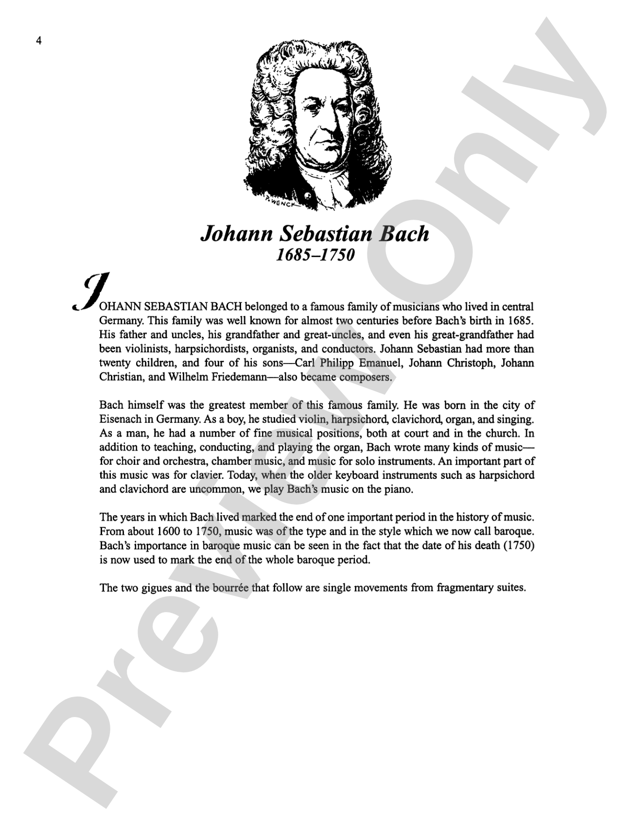 Piano Literature of the 17th, 18th, and 19th Centuries, Book 4: Piano