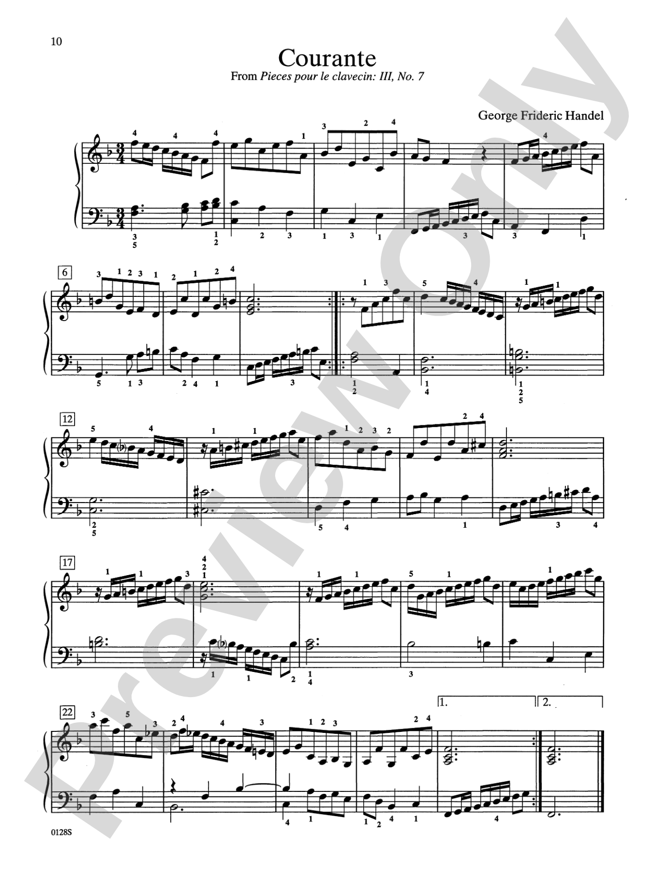 Piano Literature of the 17th, 18th, and 19th Centuries, Book 5: Piano
