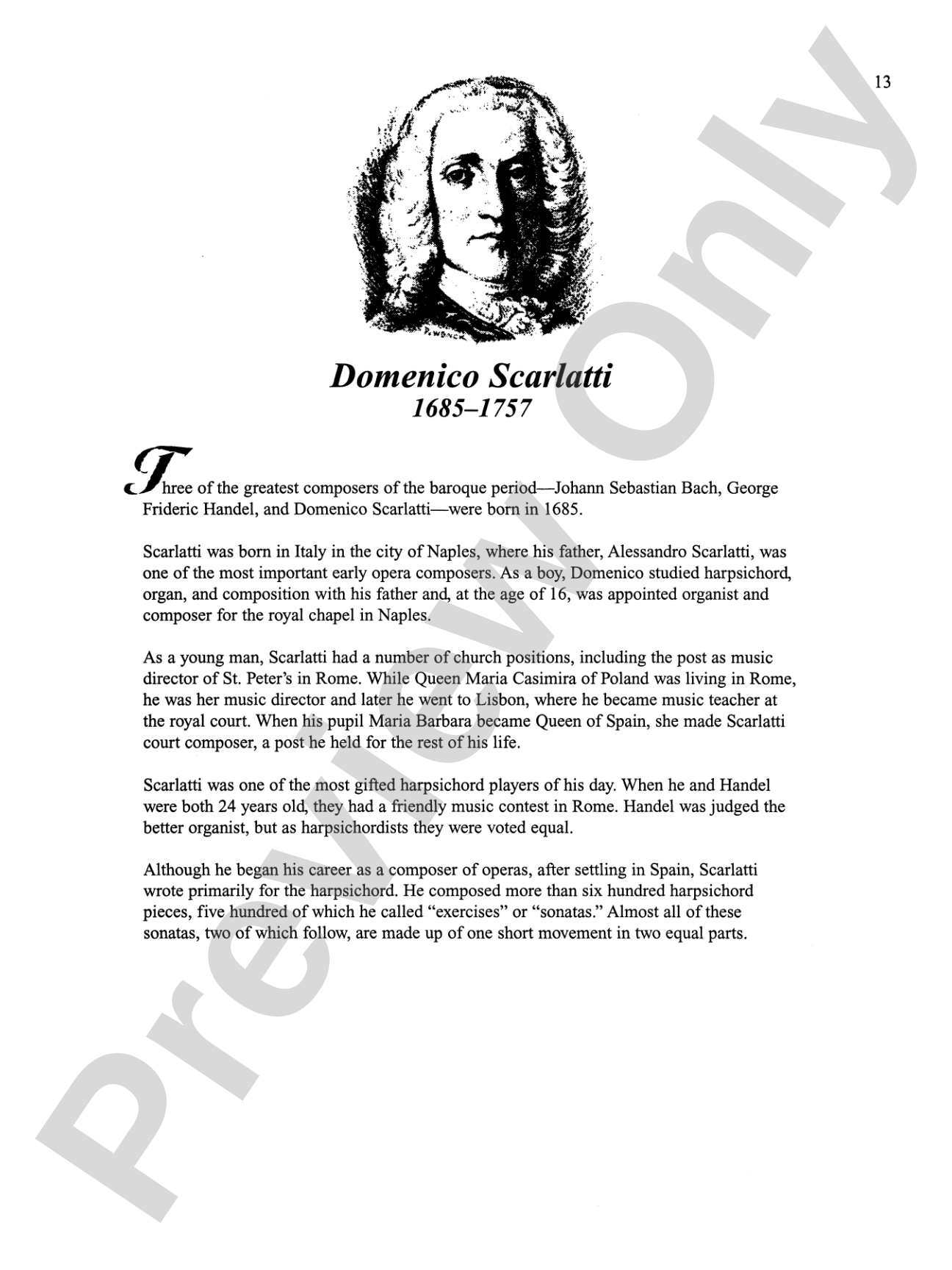 Piano Literature of the 17th, 18th, and 19th Centuries, Book 5: Piano