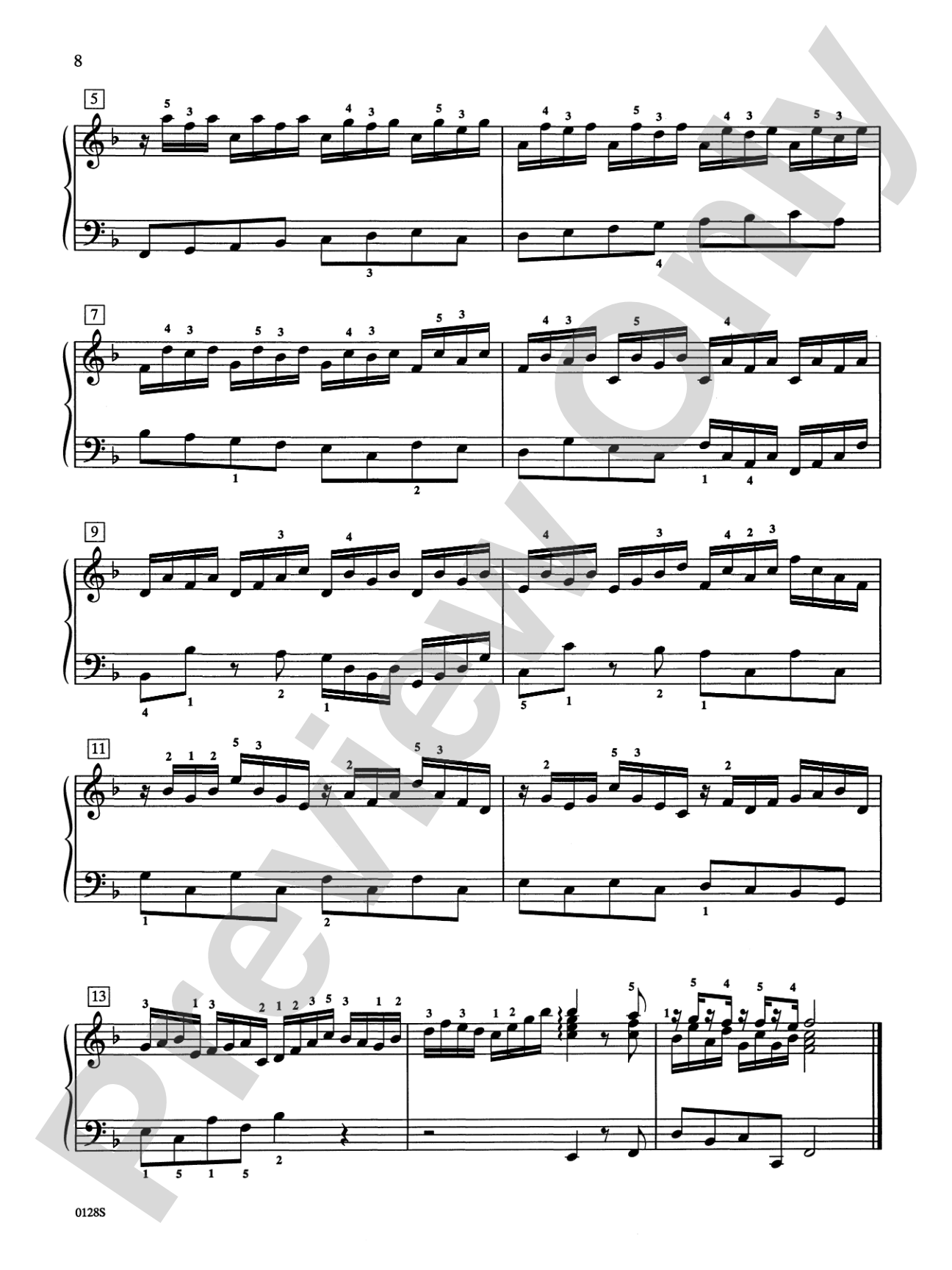 Piano Literature of the 17th, 18th, and 19th Centuries, Book 5: Piano
