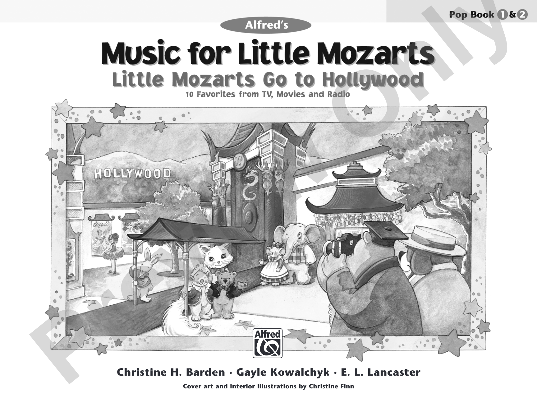 Music for Little Mozarts: Little Mozarts Go to Hollywood, Pop Book 1 & 2: 10 Favorites from TV, Movies, and Radio: Piano