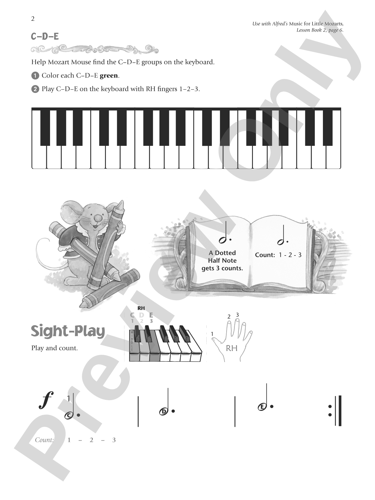 Music for Little Mozarts: Notespeller & Sight-Play Book 2: Written Activities and Playing Examples to Reinforce Note-Reading: Piano