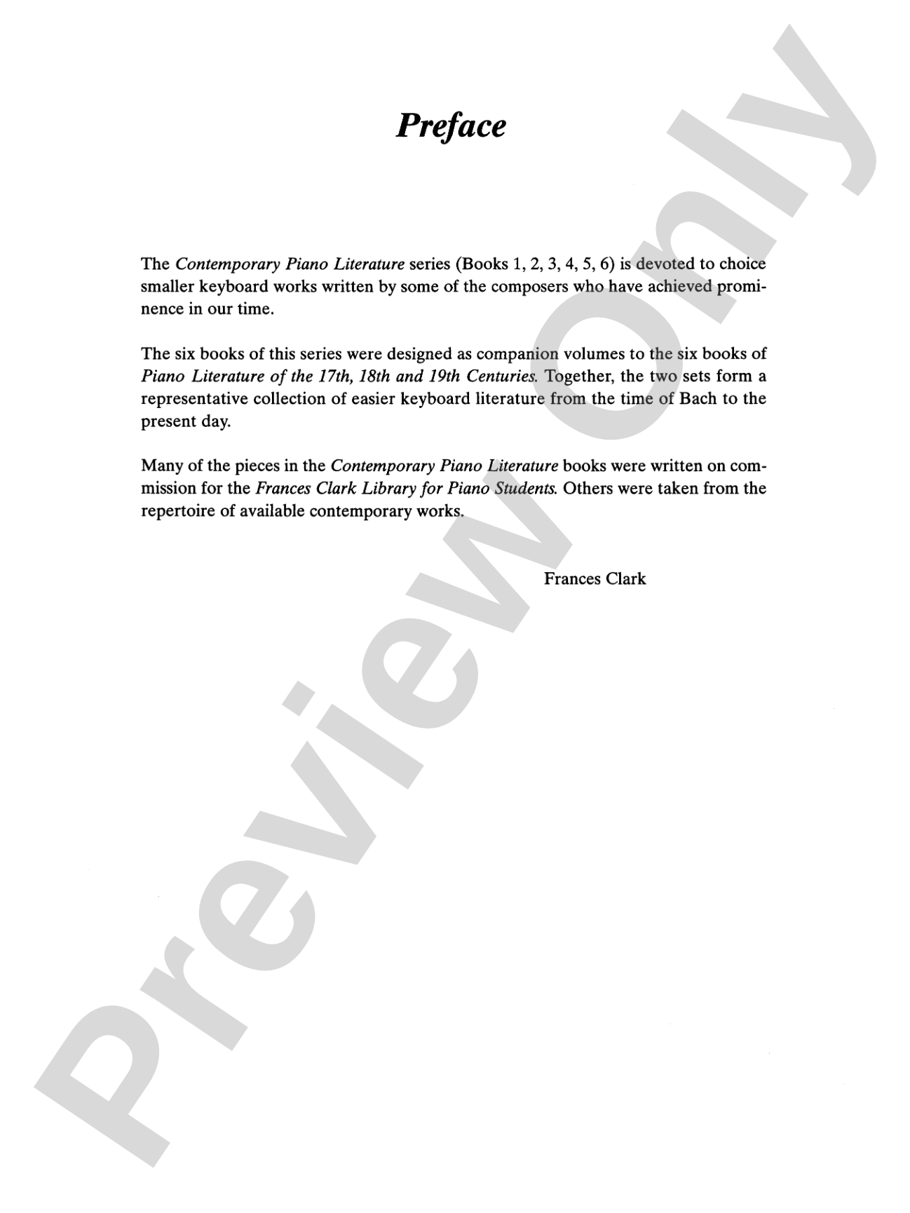 Contemporary Piano Literature, Book 2: Piano