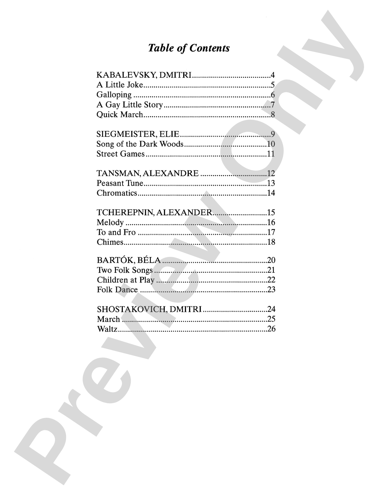 Contemporary Piano Literature, Book 2: Piano