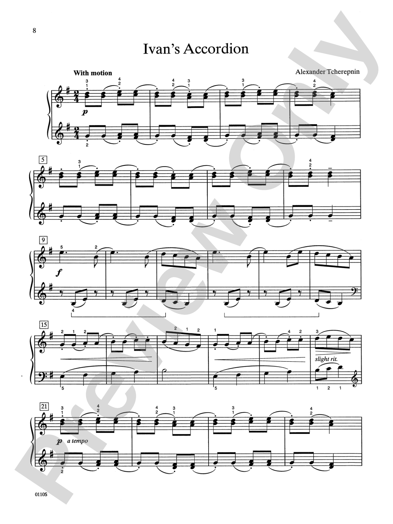 Contemporary Piano Literature, Book 5: Piano