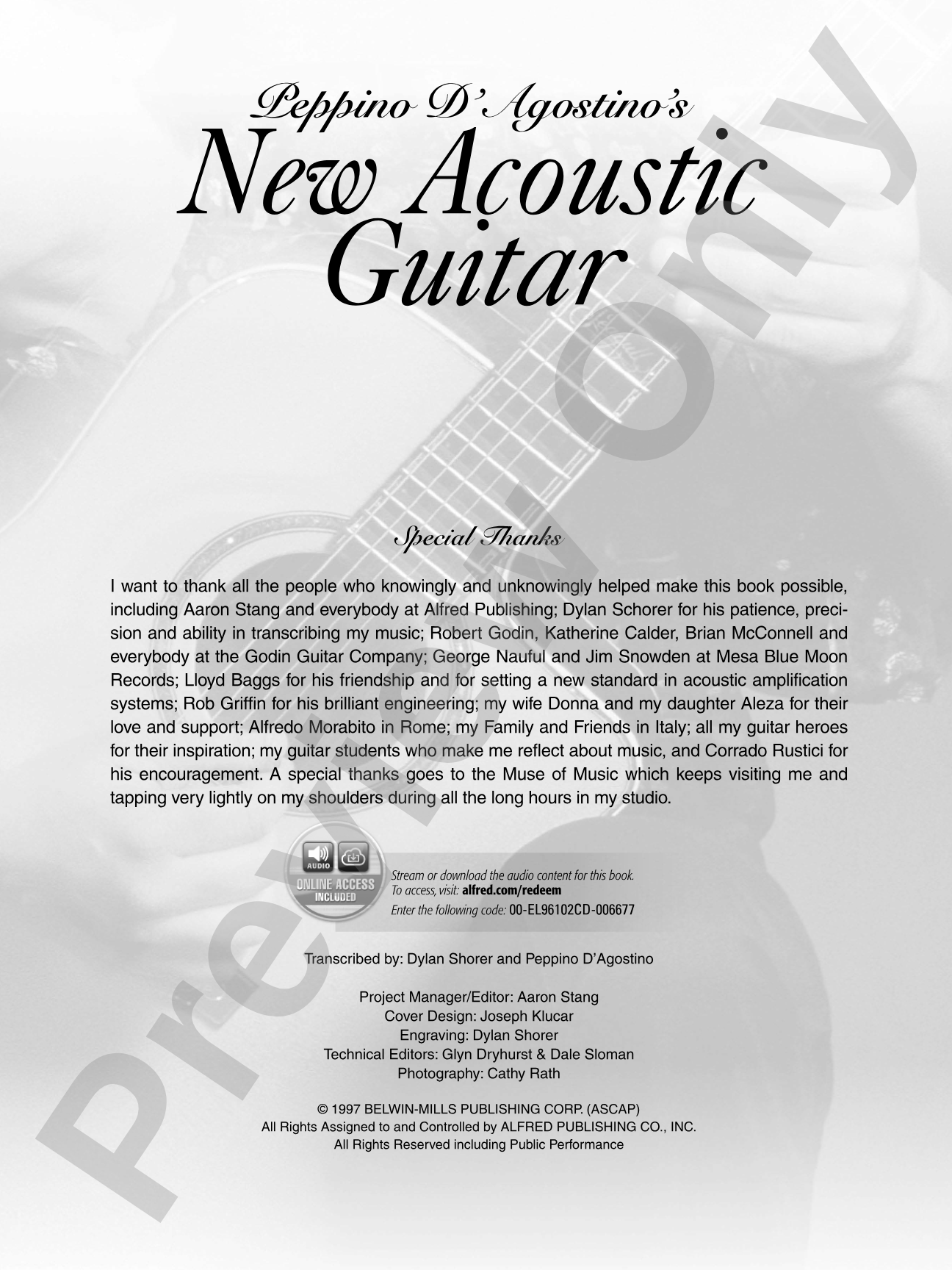 Acoustic Masters Series: Peppino D'Agostino's New Acoustic Guitar