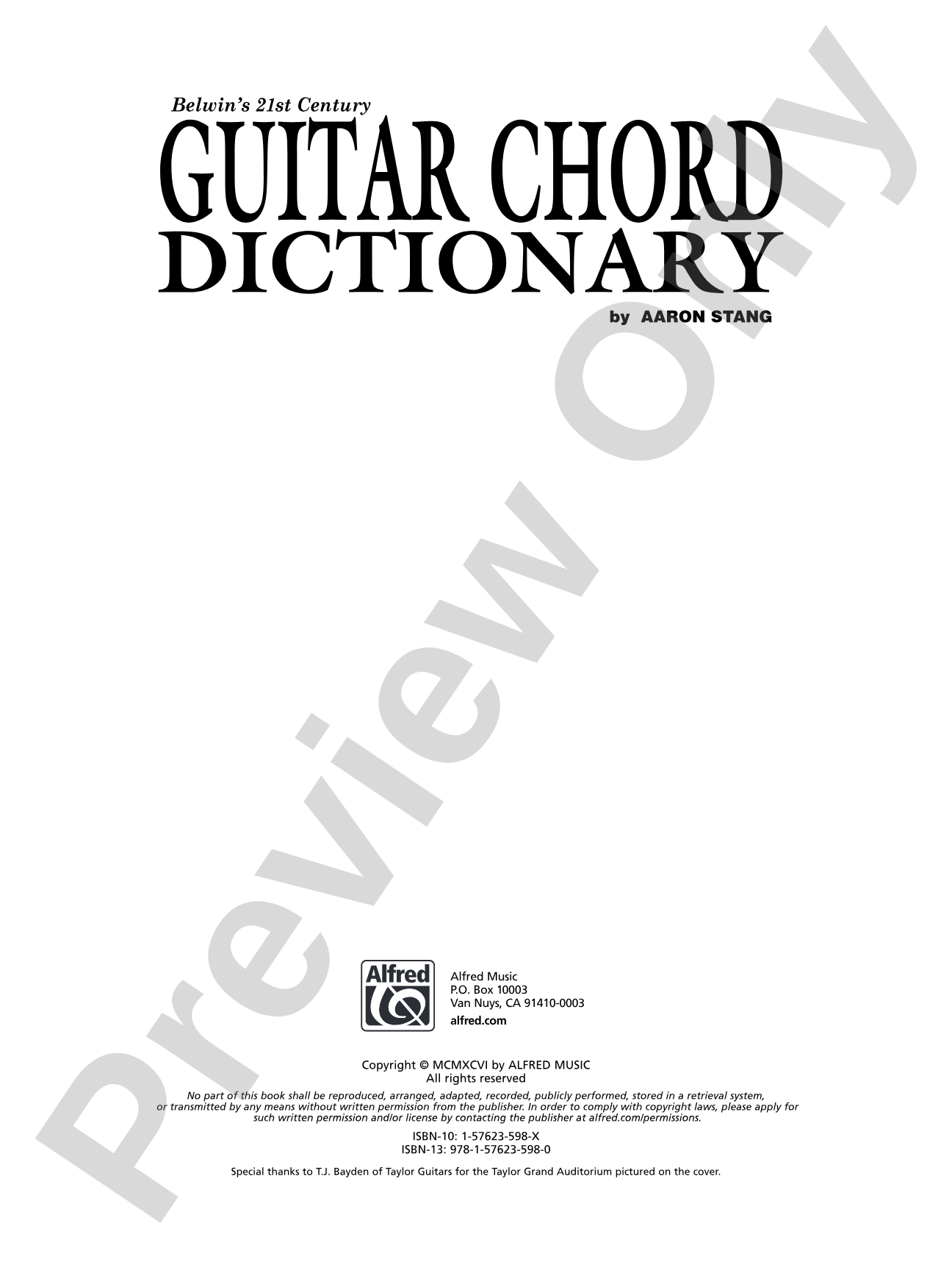 21st Century Guitar Chord Dictionary