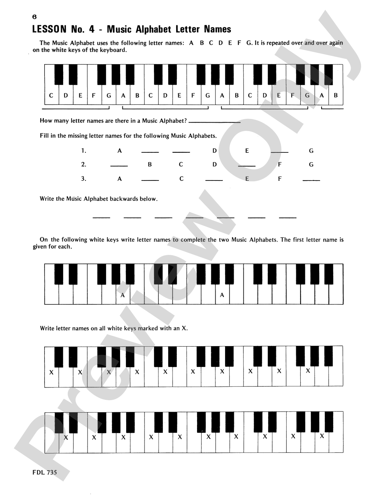 30 Notespelling Lessons, Level 1: Piano
