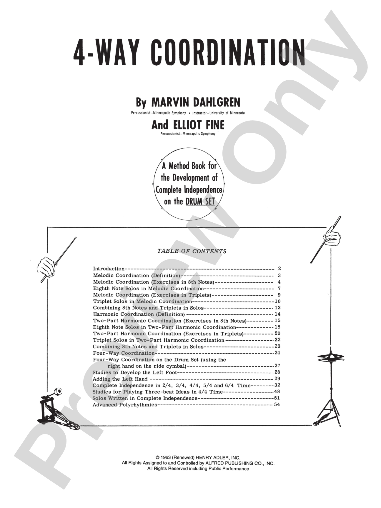 4-Way Coordination: A Method Book for the Development of Complete Independence on the Drum Set