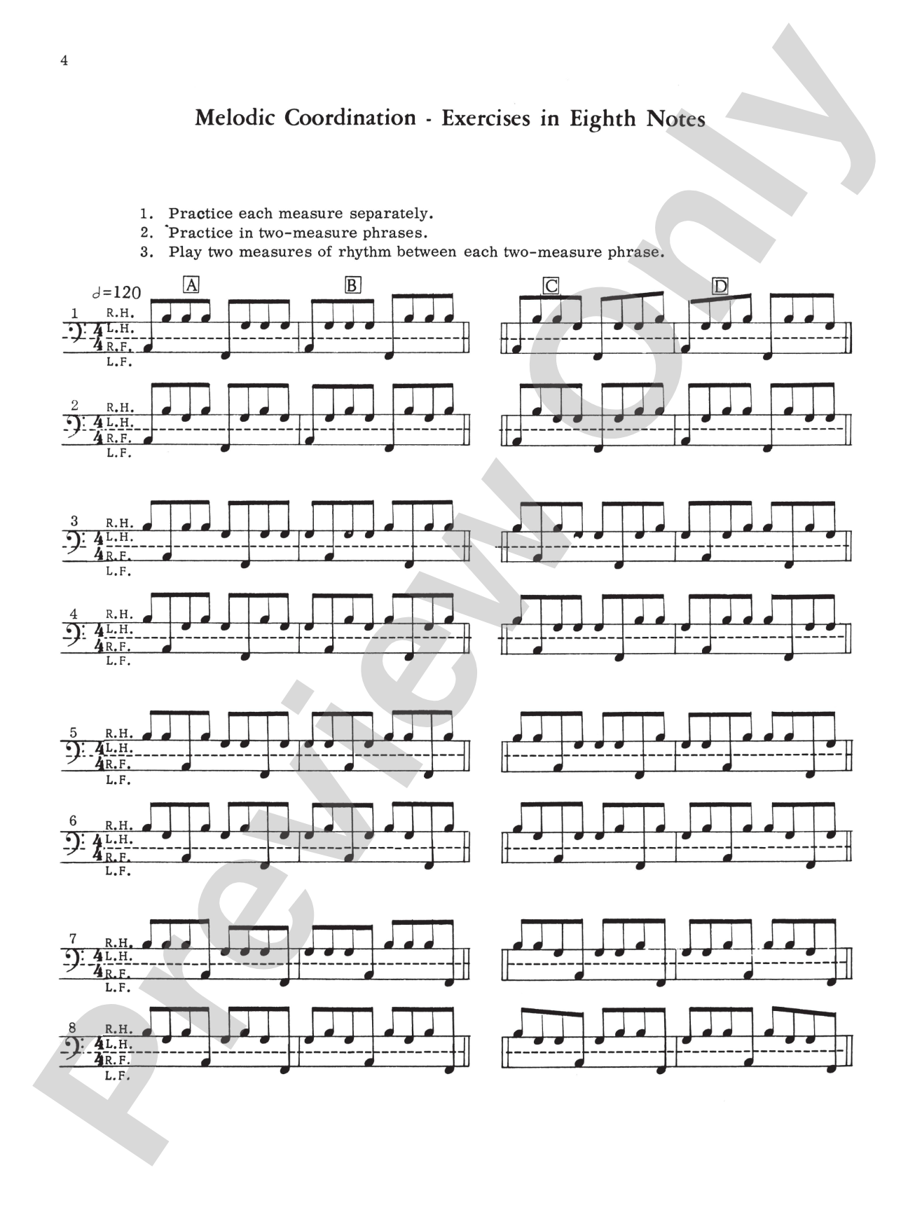 4-Way Coordination: A Method Book for the Development of Complete Independence on the Drum Set