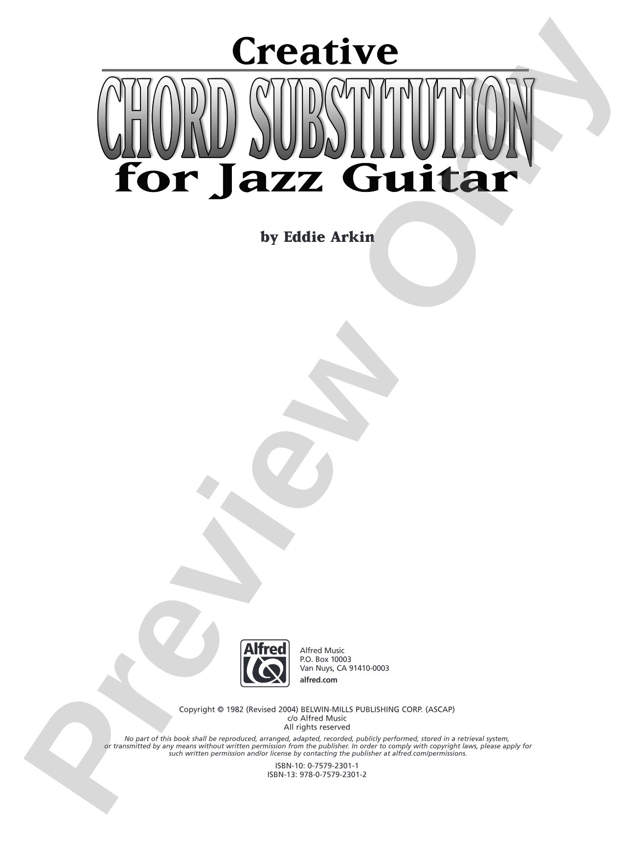 Creative Chord Substitution for Jazz Guitar: Learn Unlimited Ways to Harmonize Melody Lines and Progressions