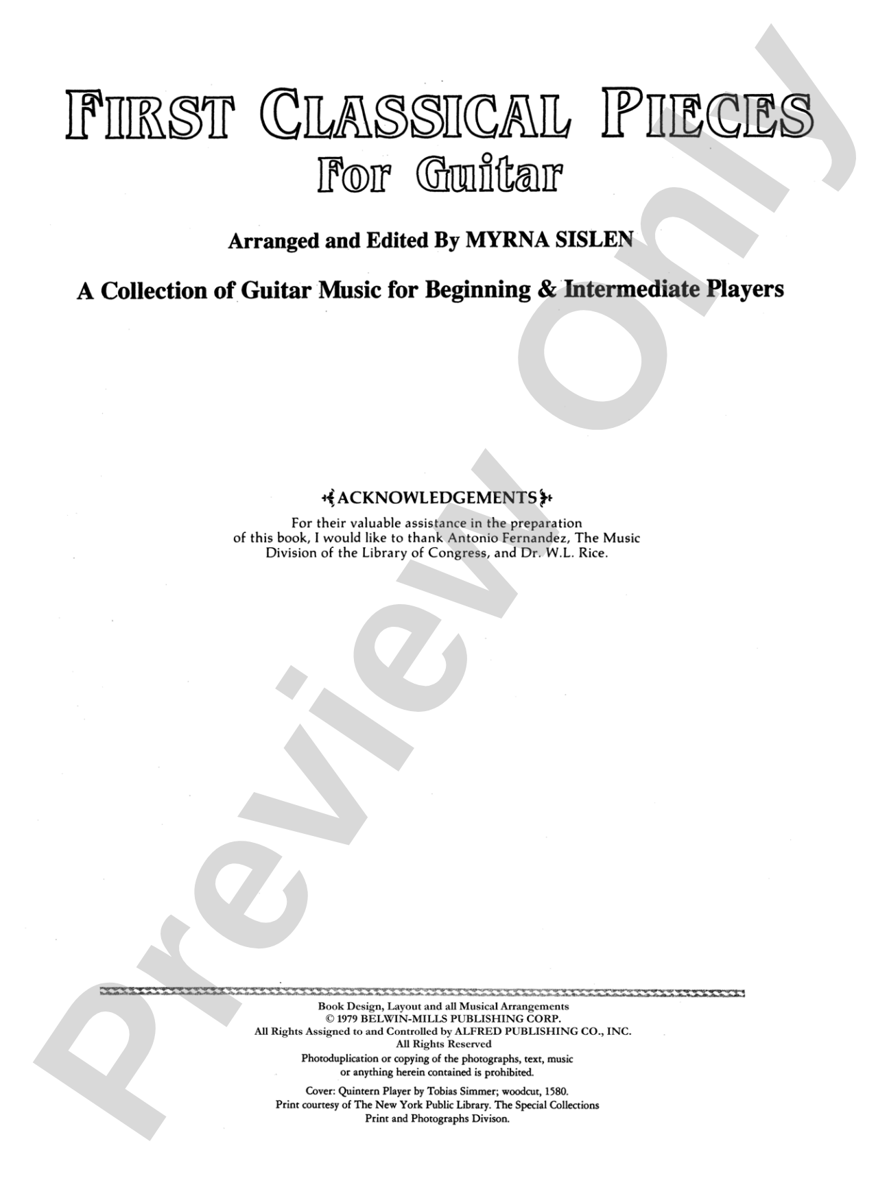 First Classical Pieces for Guitar: A Collection of Guitar Music for Beginning & Intermediate Players: Solo Guitar