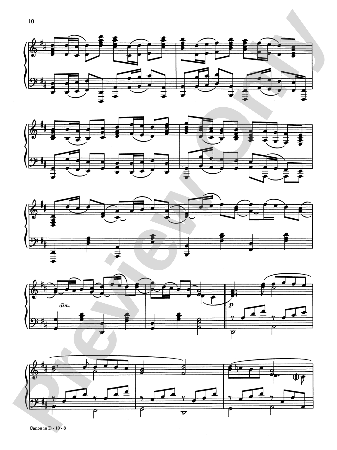 Canon in D Plus 12 Masterpieces: Piano