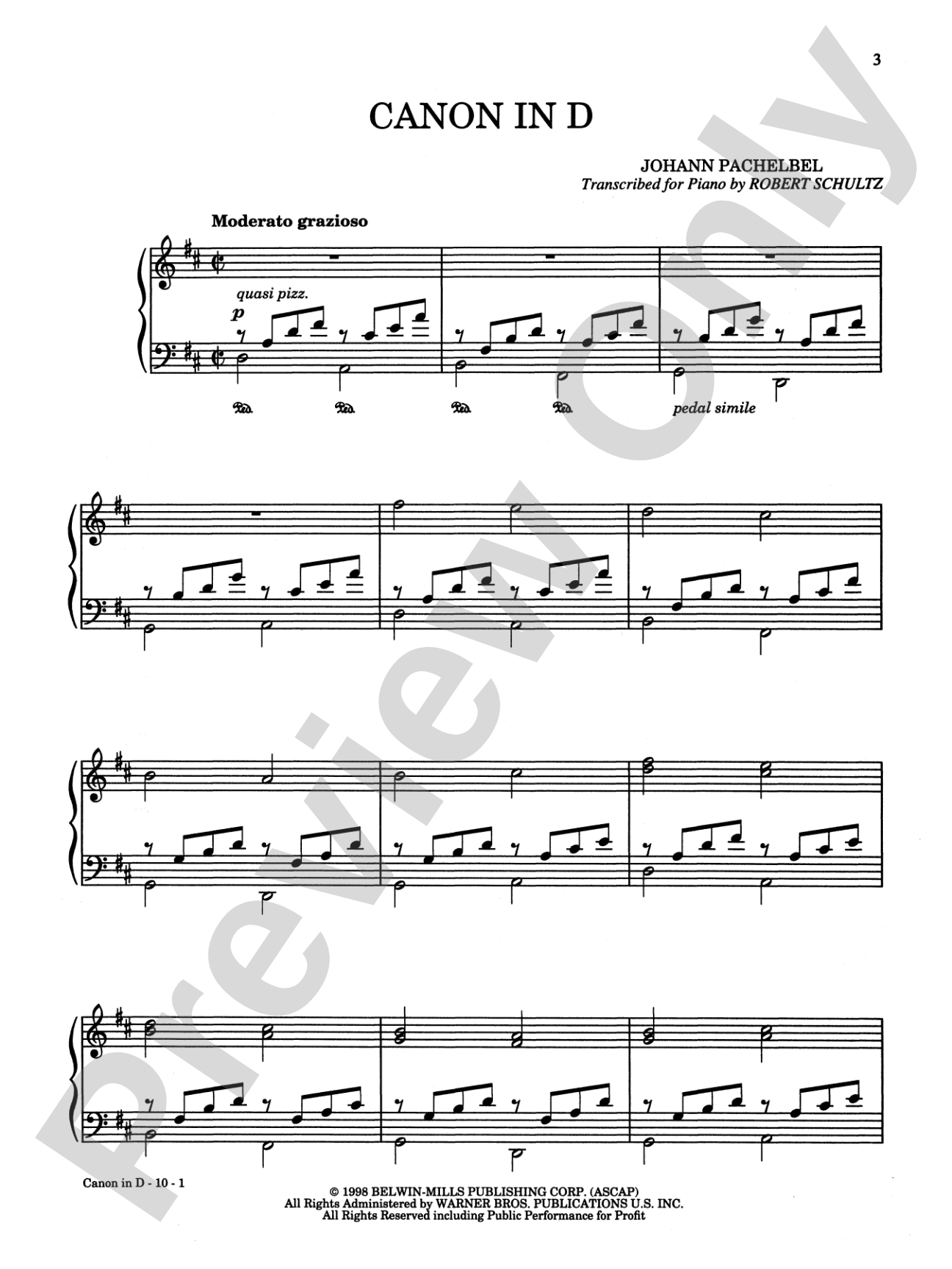 Canon in D Plus 12 Masterpieces: Piano