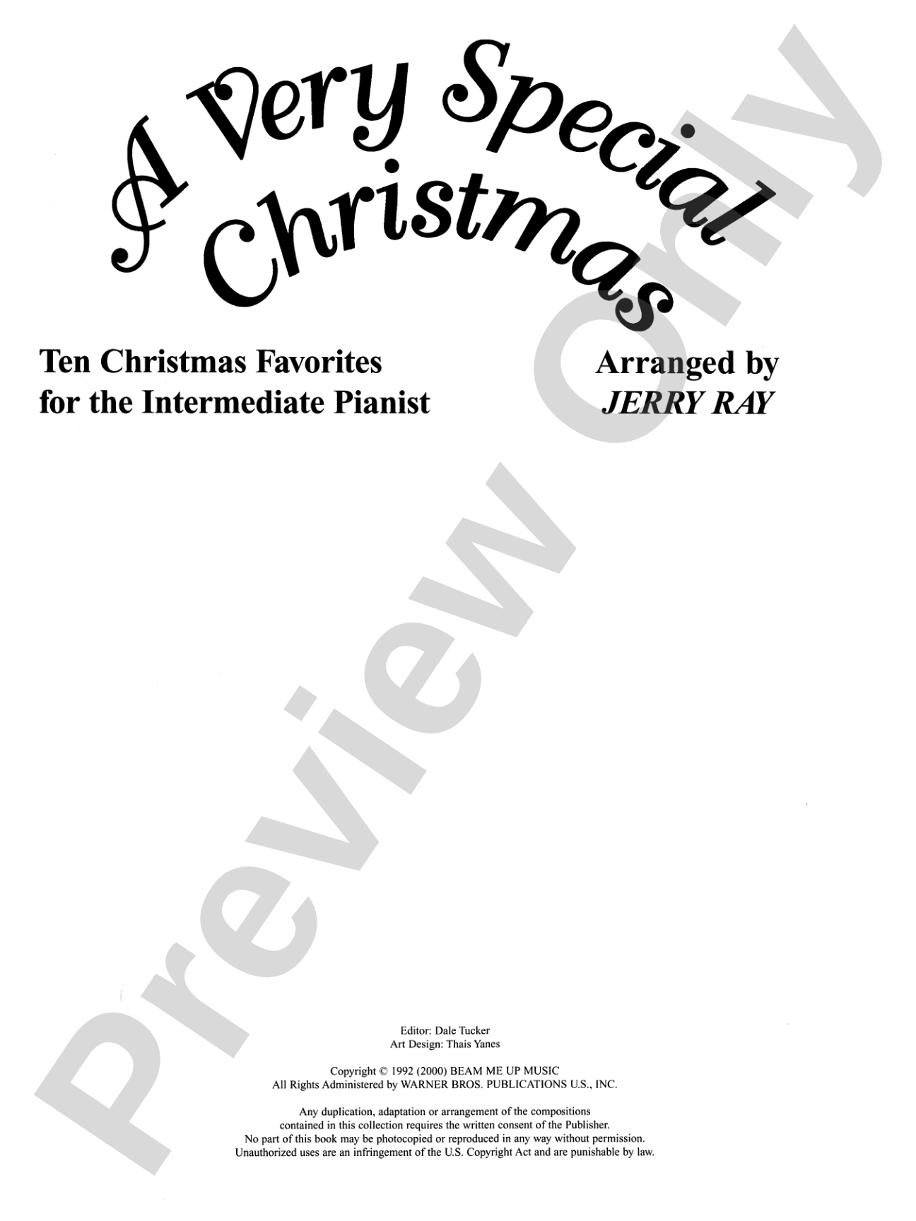 A Very Special Christmas: Ten Christmas Favorites for the Intermediate Pianist: Piano