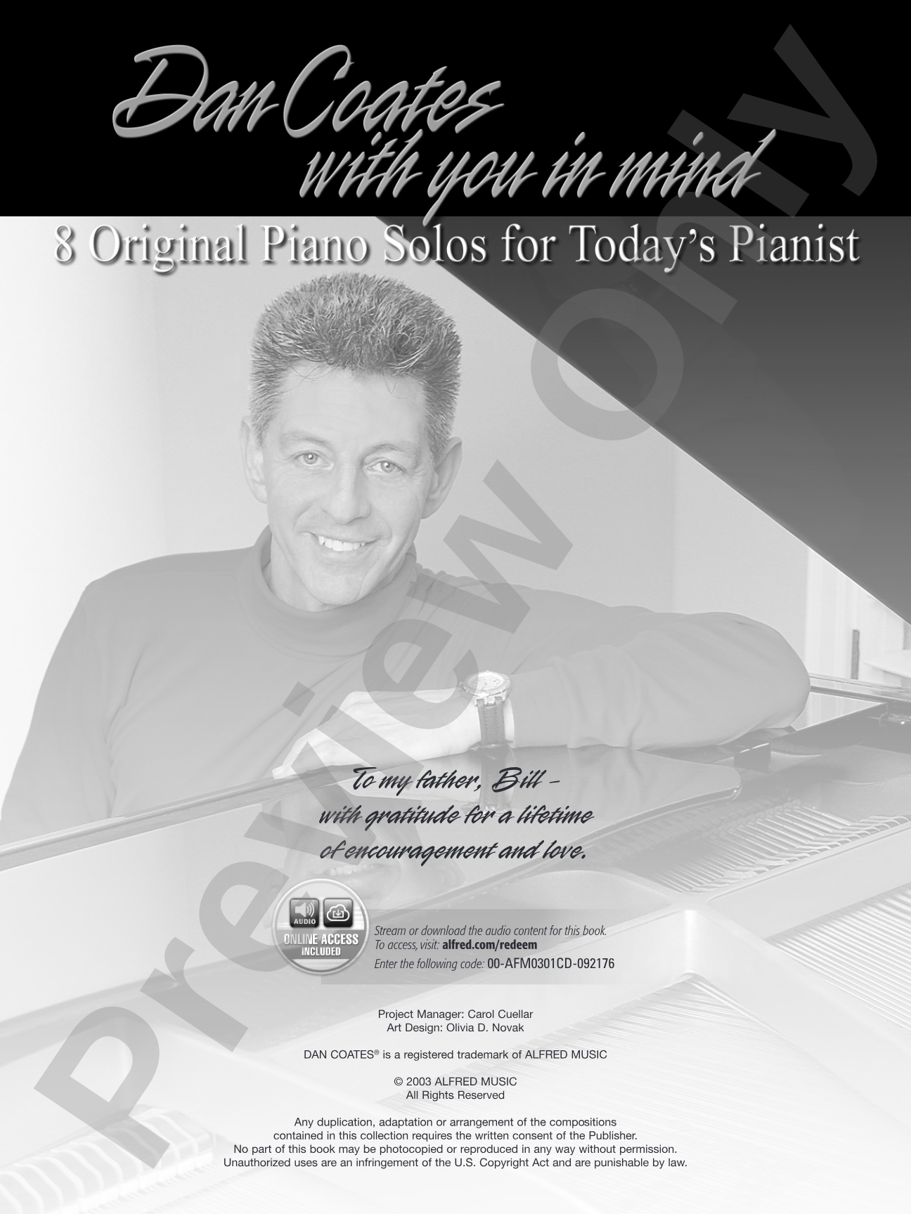 Dan Coates, With You in Mind: 8 Original Piano Solos for Today's Pianist: Piano