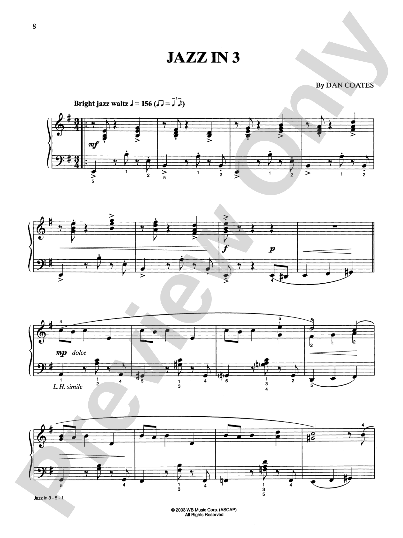 Dan Coates, With You in Mind: 8 Original Piano Solos for Today's Pianist: Piano