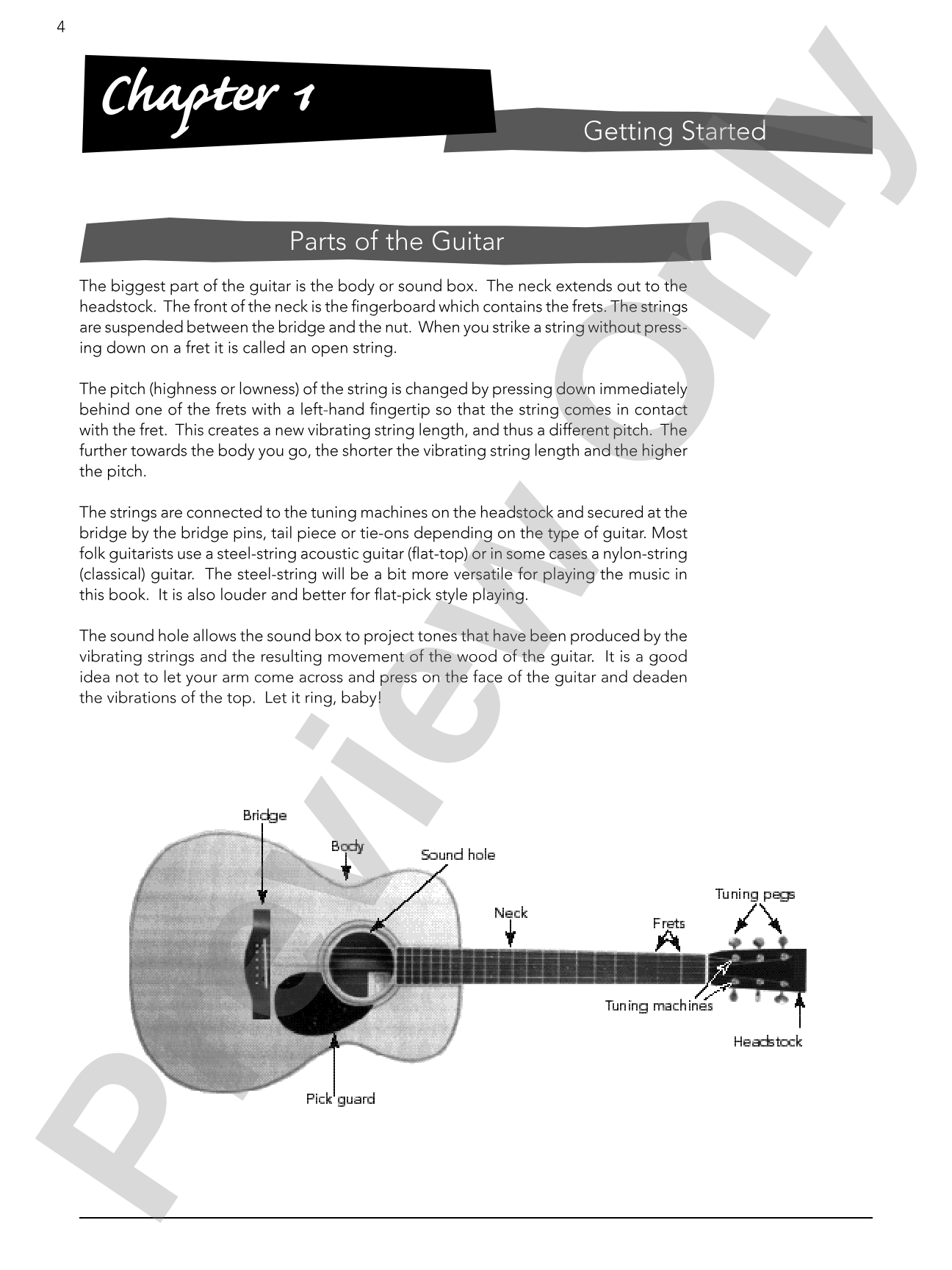Folk Guitar for Beginners: An Easy Beginning Method